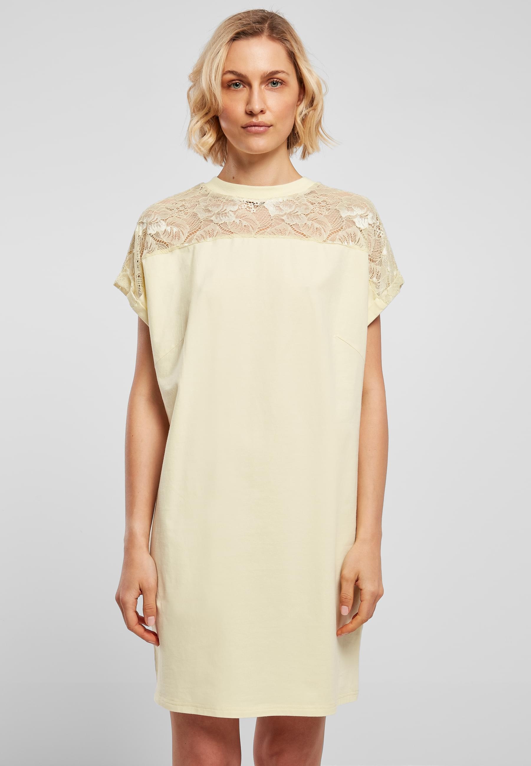URBAN CLASSICS Shirtkleid »Urban Classics Damen Ladies Lace Tee Dress«, (1 tlg.)