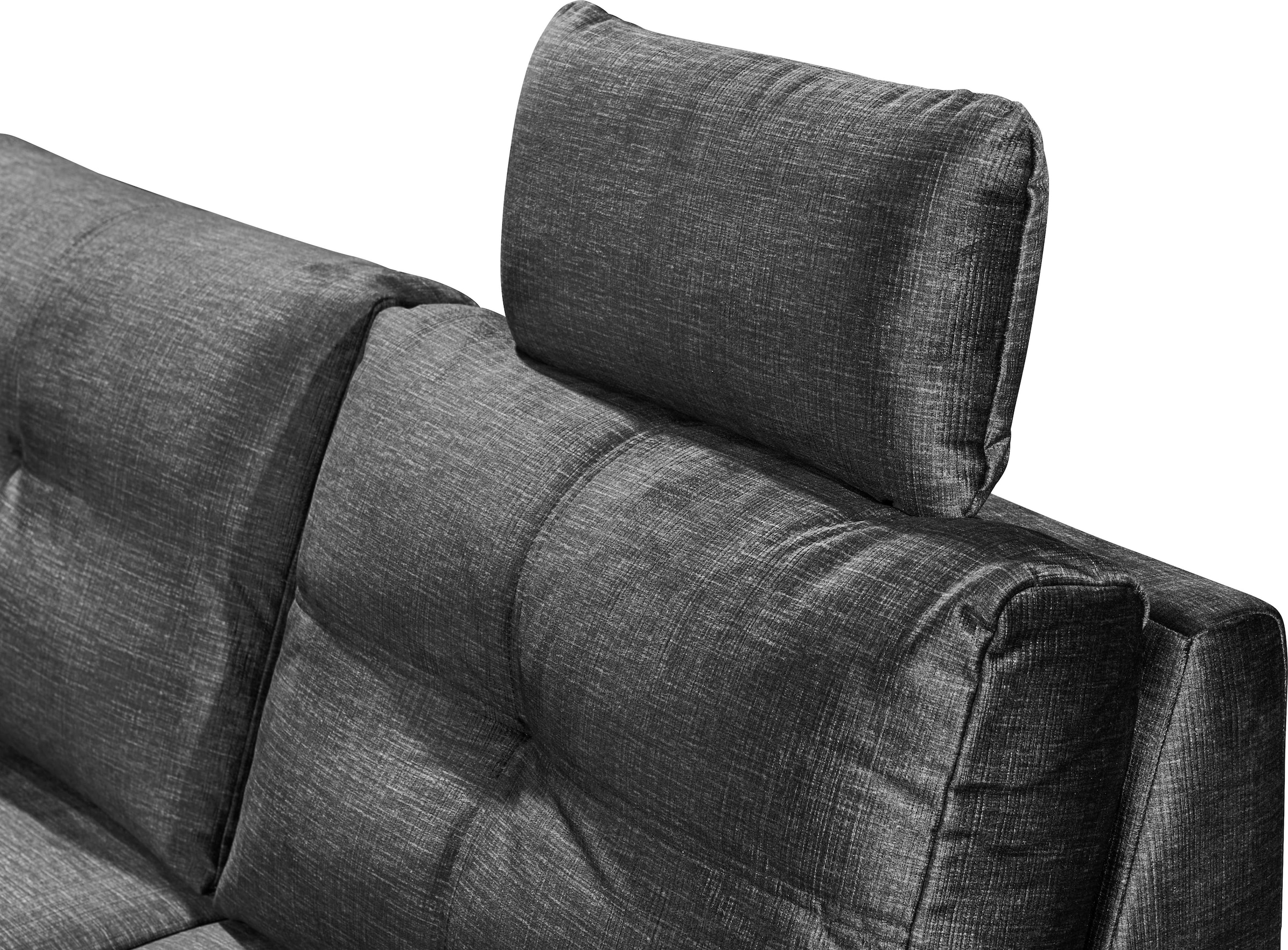 ED EXCITING DESIGN Wohnlandschaft »Alija U-Form«, frei im Raum stellbar, Schlaffunktion, Kopfstützen, Armteilverstellung