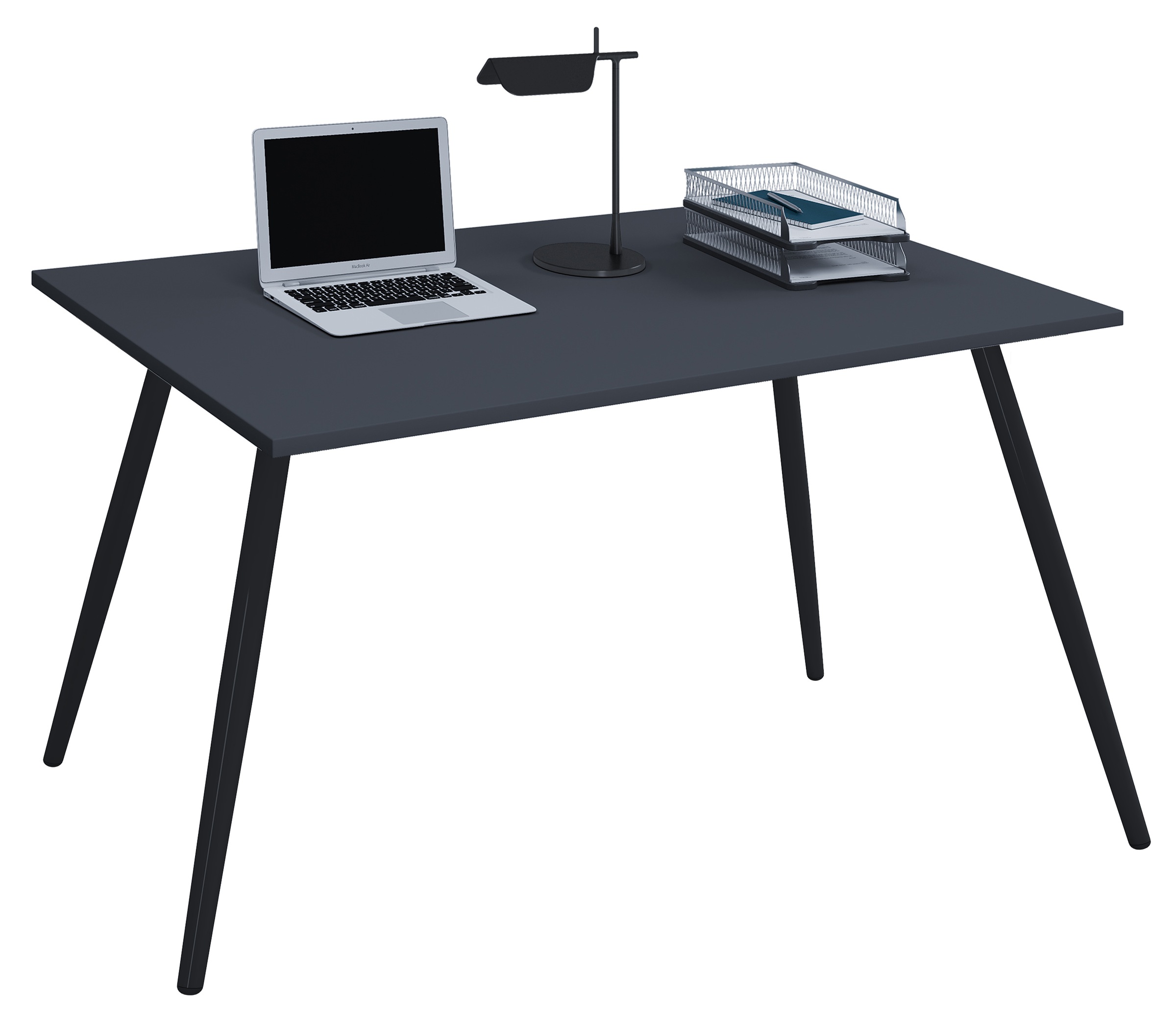 Schreibtisch VCM, B:80cm T:50cm, schwarz, Büro, Tische, "Schreibtisch Bürotisch Computertisch Salia 80x50"