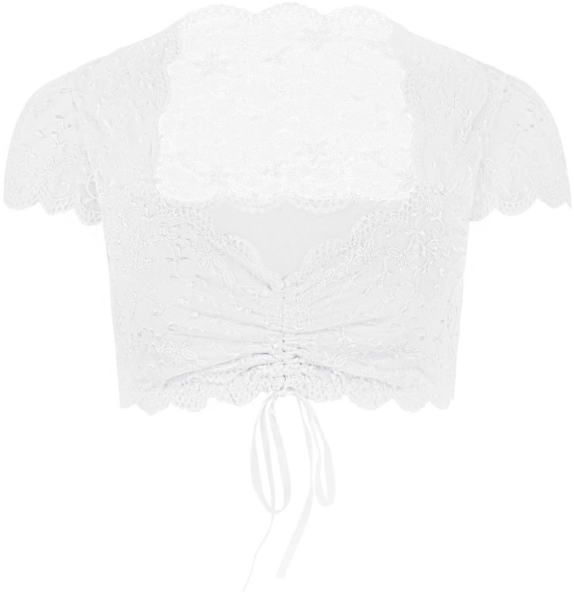 Nina Von C. Dirndlbluse, mit herzförmigem Ausschnitt, Spitze, bauchfrei, Ku günstig online kaufen