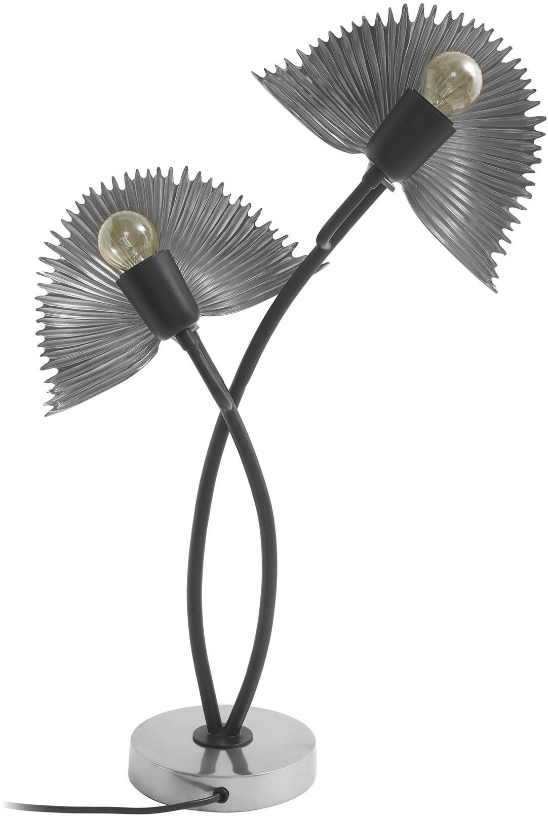 Kayoom Tischleuchte »Tischlampe Twinflame 125«, 2 flammig, Leuchtmittel E27 | ohne Leuchtmittel, Dekorative Tischlampe mit zwei Lichtobjekten aus Metall
