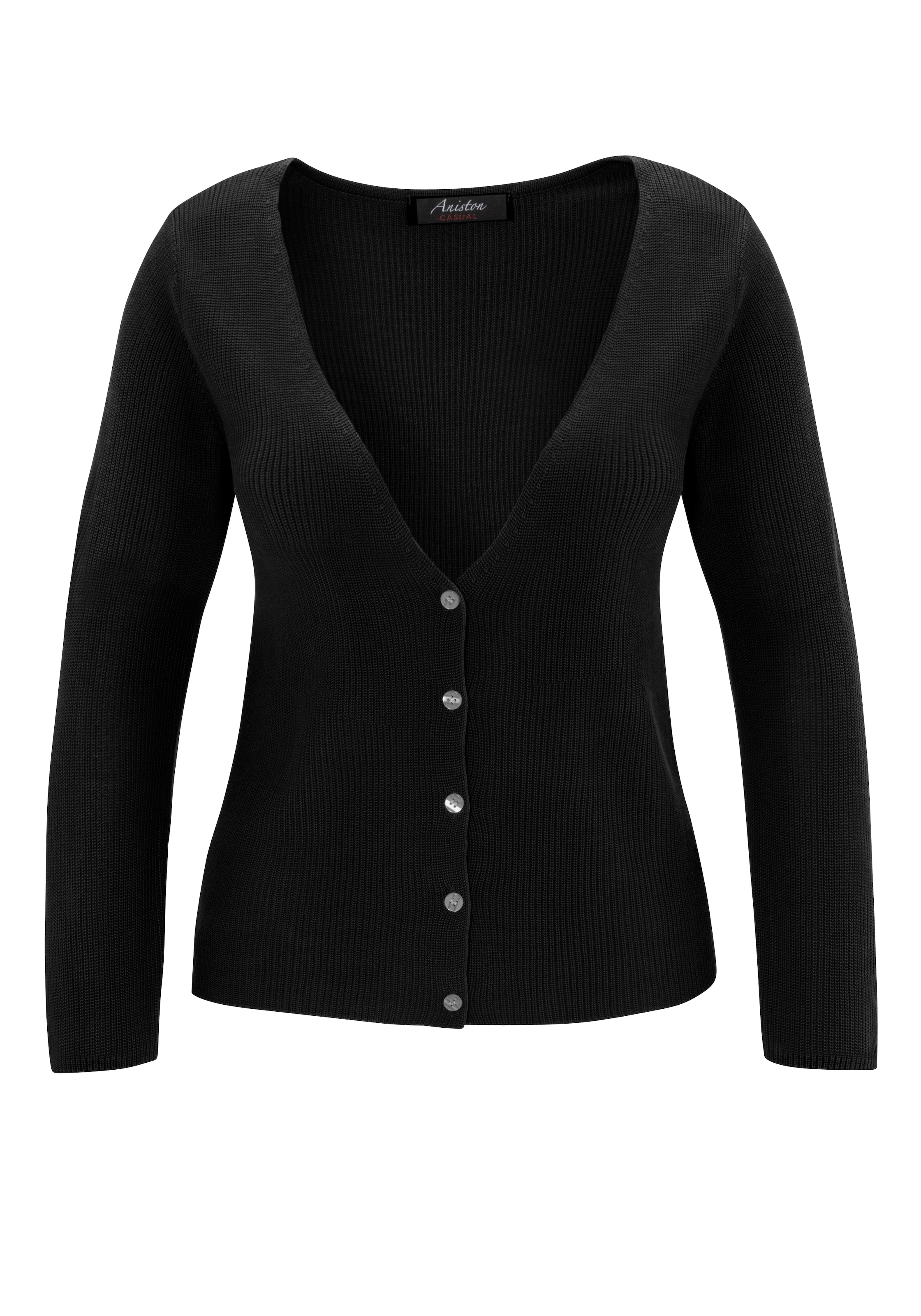 Aniston bestellen trendiger Strickjacke, CASUAL | KOLLEKTION Farbpalette in BAUR NEUE für -