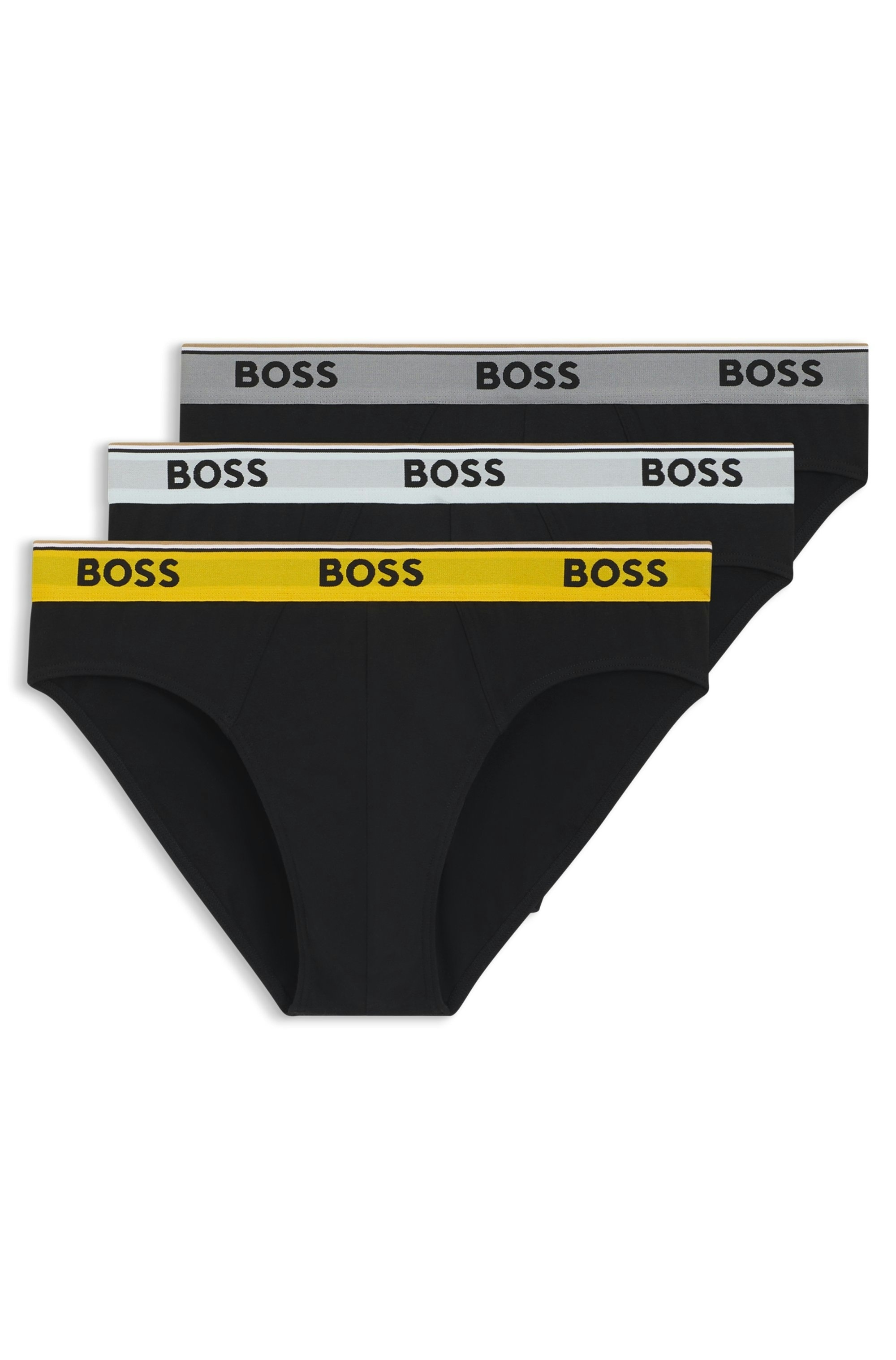 Boss Slip Aus Elastischer Baumwolle, Mittlere Bundhöhe