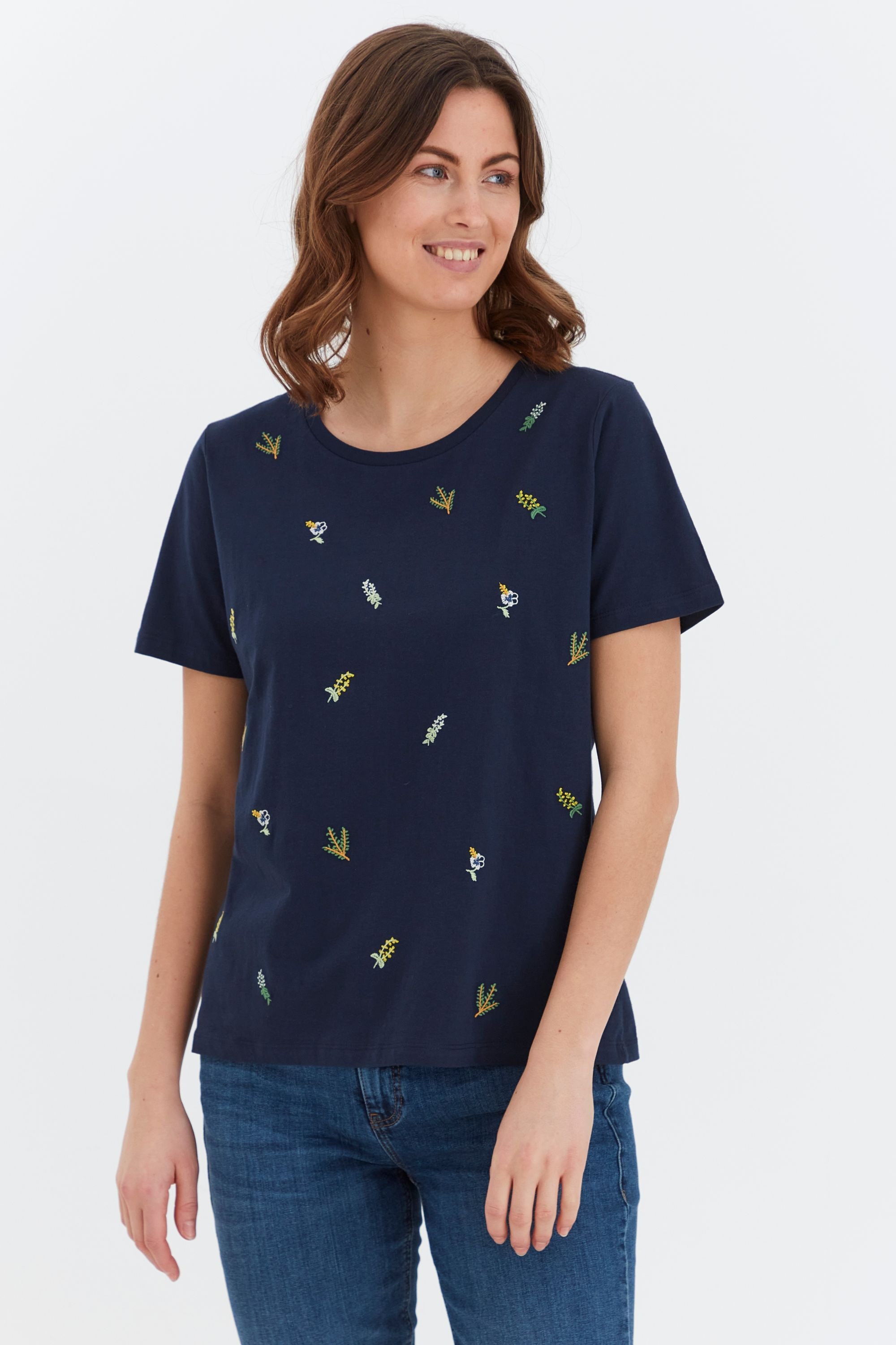 fransa T-Shirt »T-Shirt FRFxtembroidery«