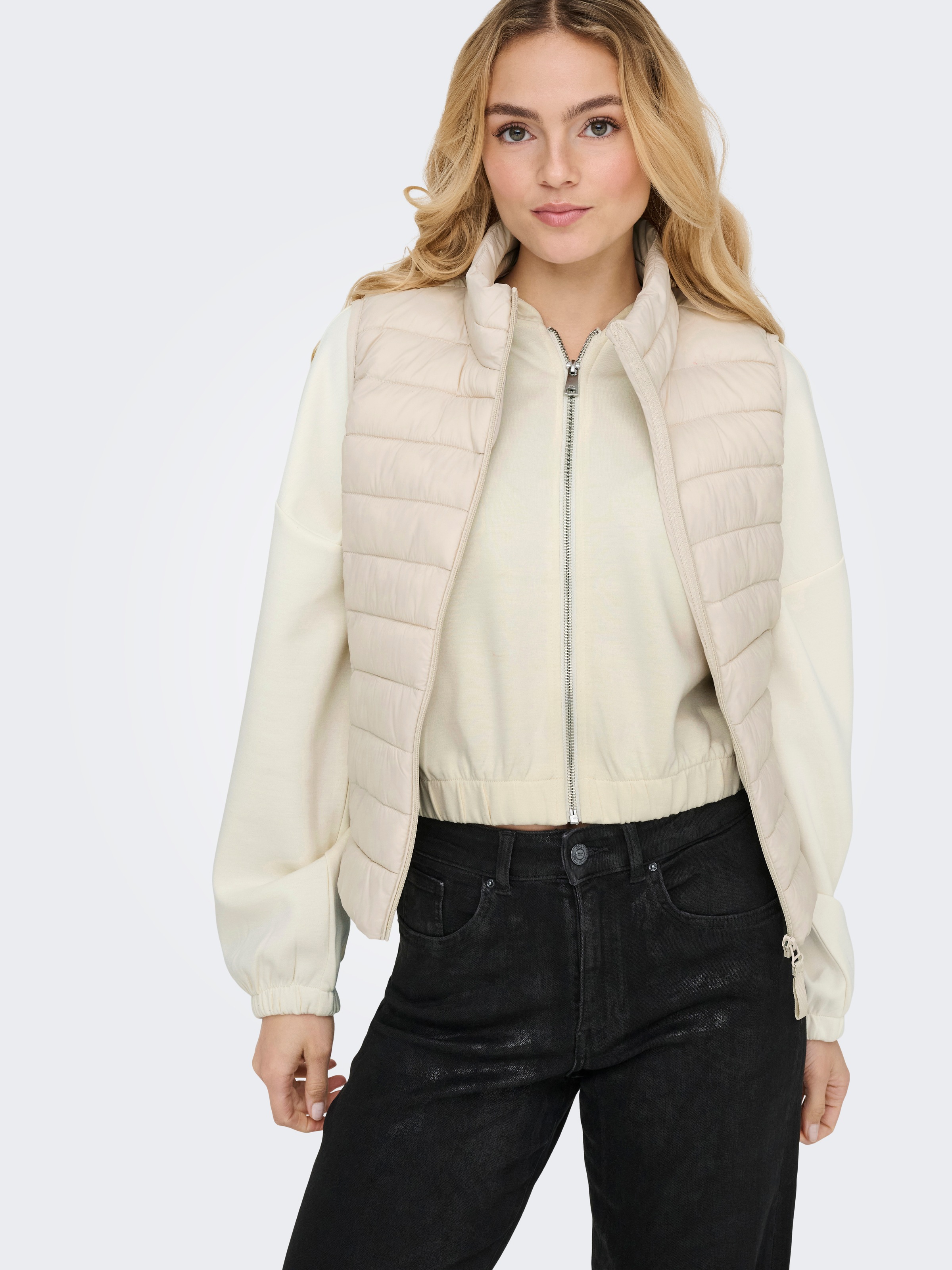 ONLY Kapuzensweatshirt "ONLSCARLETT LS ELASTIC ZIP HOOD SWT NOOS" günstig online kaufen