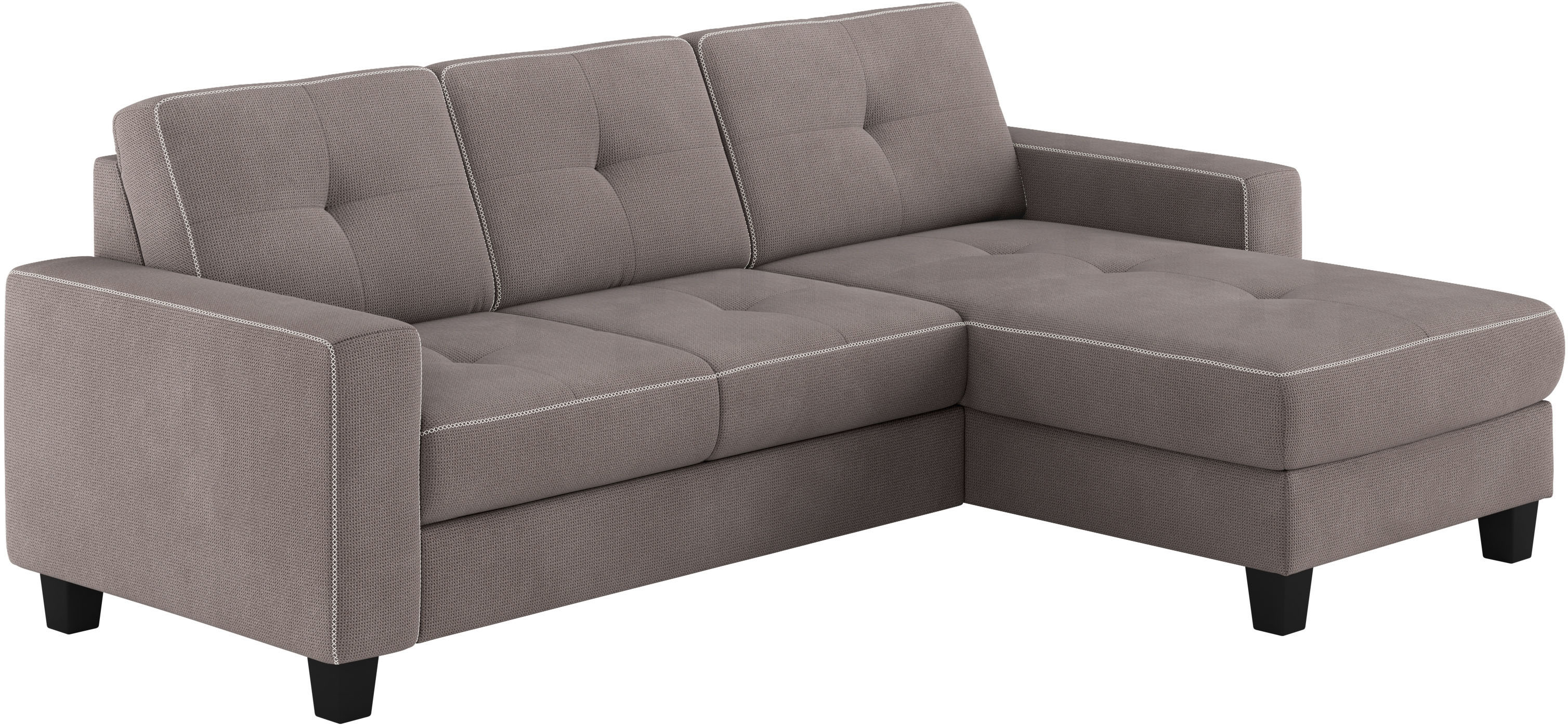 Thumbnail - Places of Style Ecksofa "Varese L-Form", Kreuznaht in beige