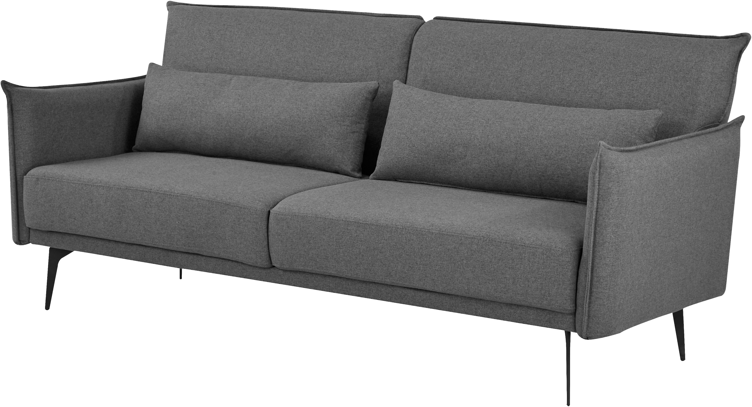 INOSIGN Schlafsofa »TULARE, 204 cm, klappbarer 3-Sitzer mit verstellbarer Rückenlehne,«, Schlaffunktion, Velvet-Samtvelours u. Webstoff