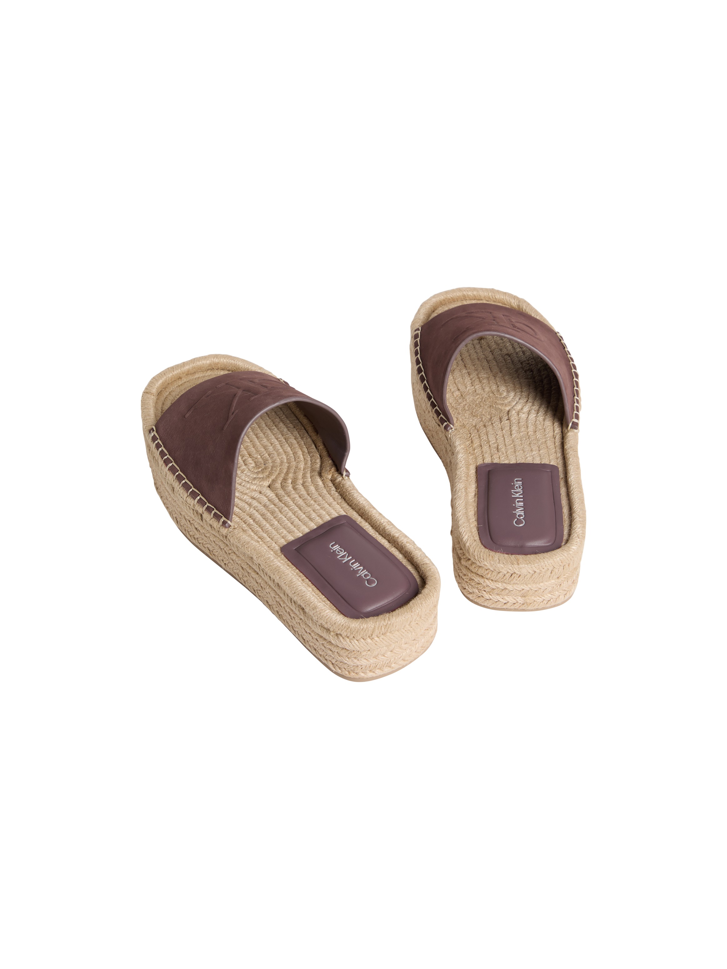 Calvin Klein Pantolette "FLATF ESPA MULE NUB MG" Sommerschuh, Strandschuh, günstig online kaufen