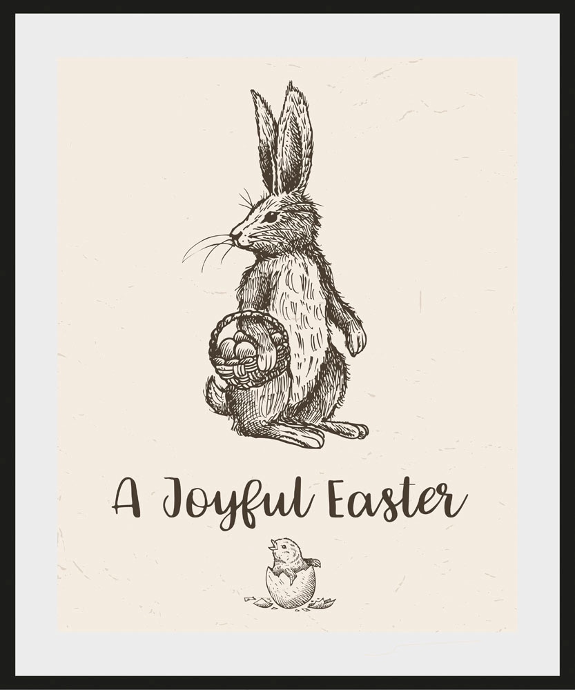 queence Bild "Ahmano" Haustiere  Kunst  Ostern  Schwarz-Weiß 1 Stk. tlg. HD günstig online kaufen