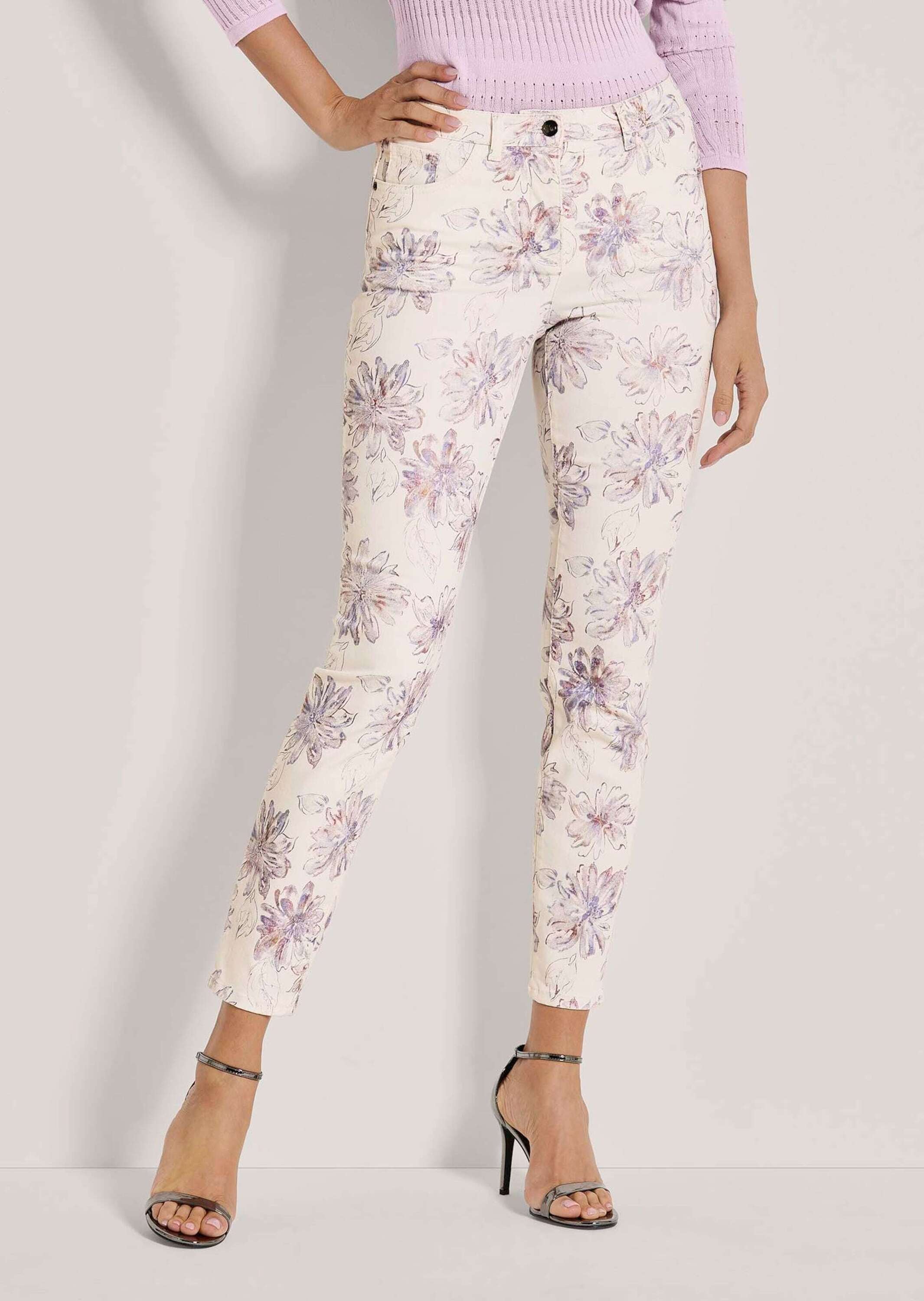 MADELEINE Chinos »Druckhose Schlanke Hose mit Unikat-Print«