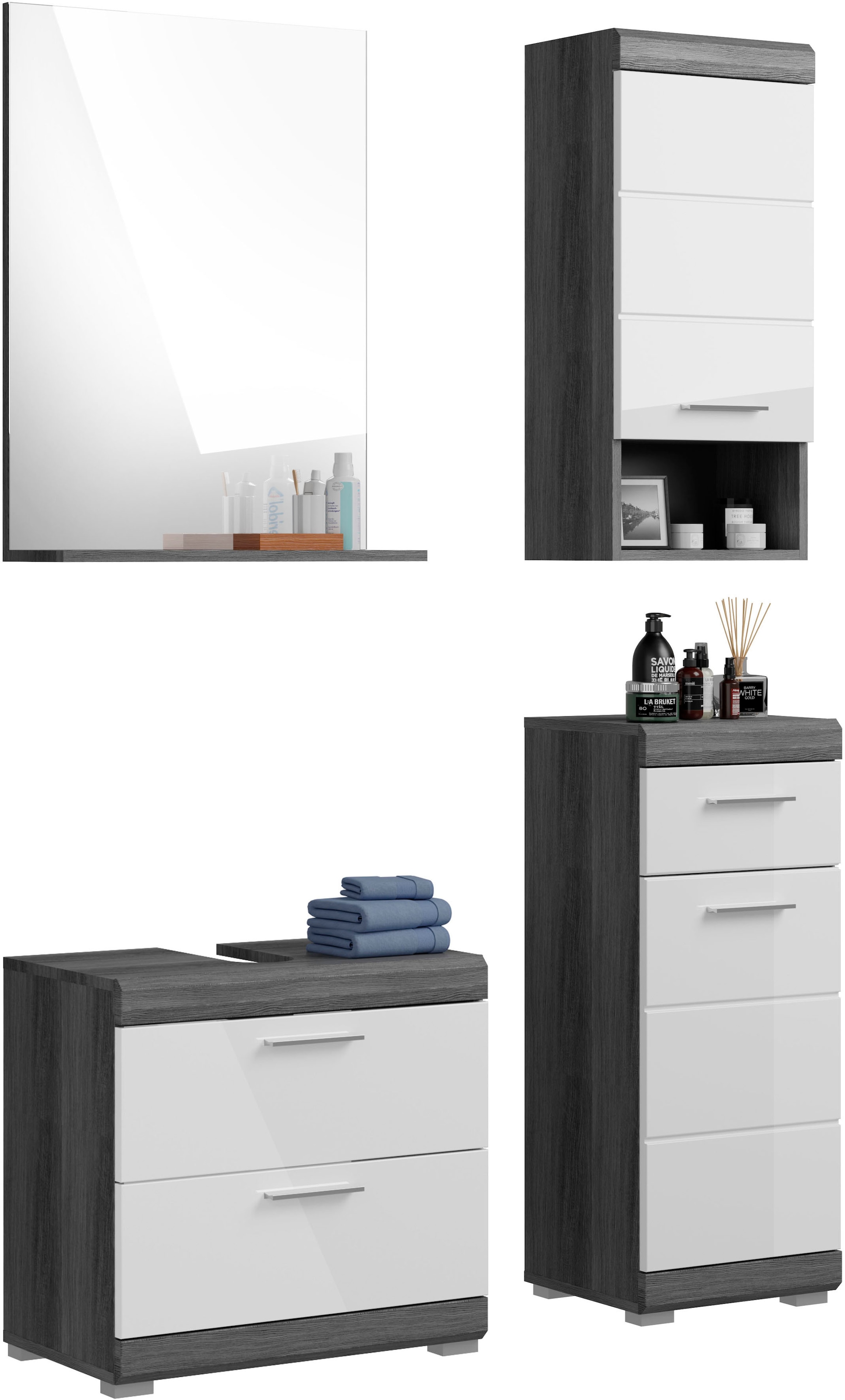 welltime Badmöbel-Set "Siena, 4 teilig, bestehend aus:" Set, TOPSELLER, 3 S günstig online kaufen