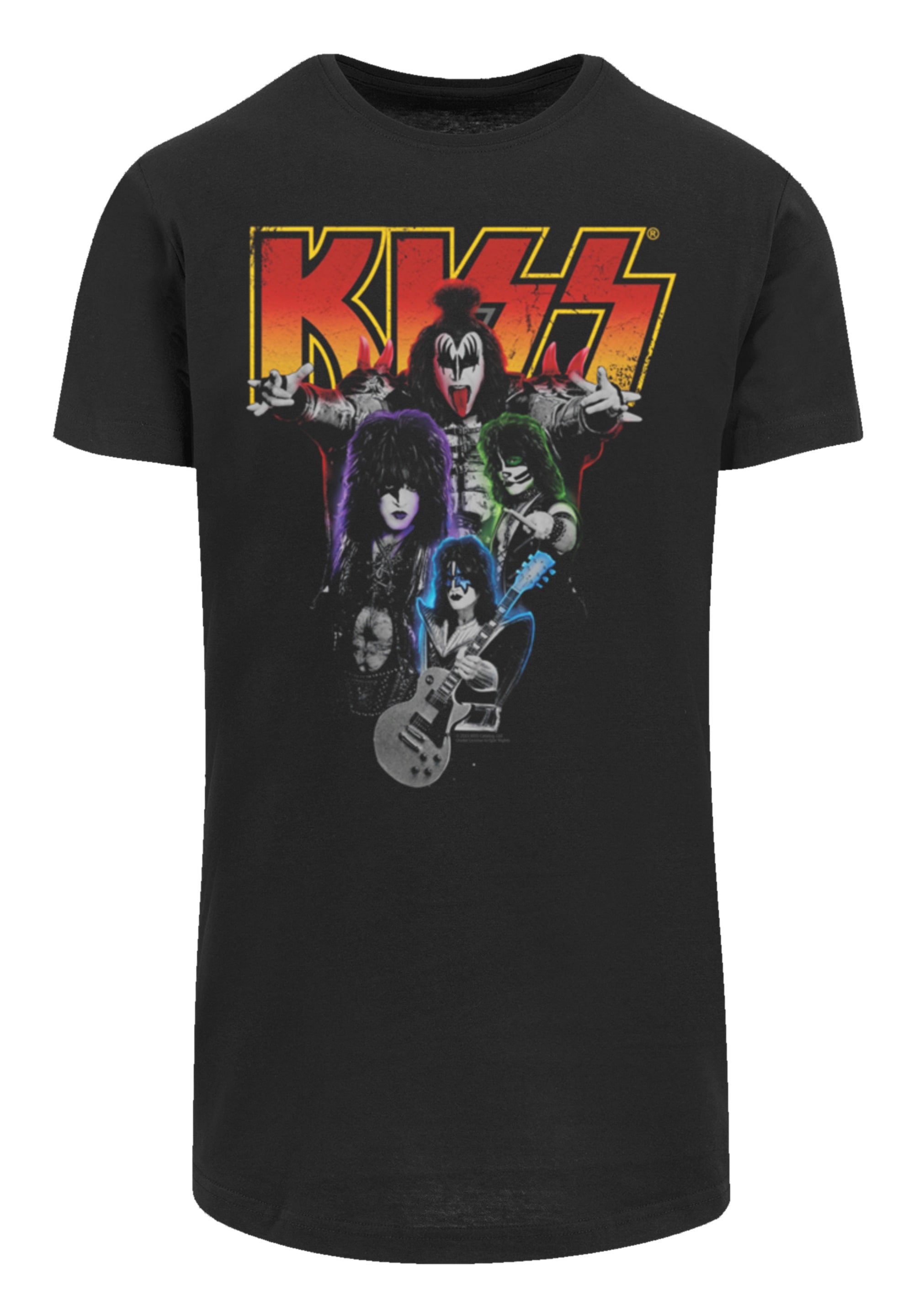 F4NT4STIC T-Shirt »Kiss Rock Band Neon«, Premium Qualität, Musik, By Rock Off