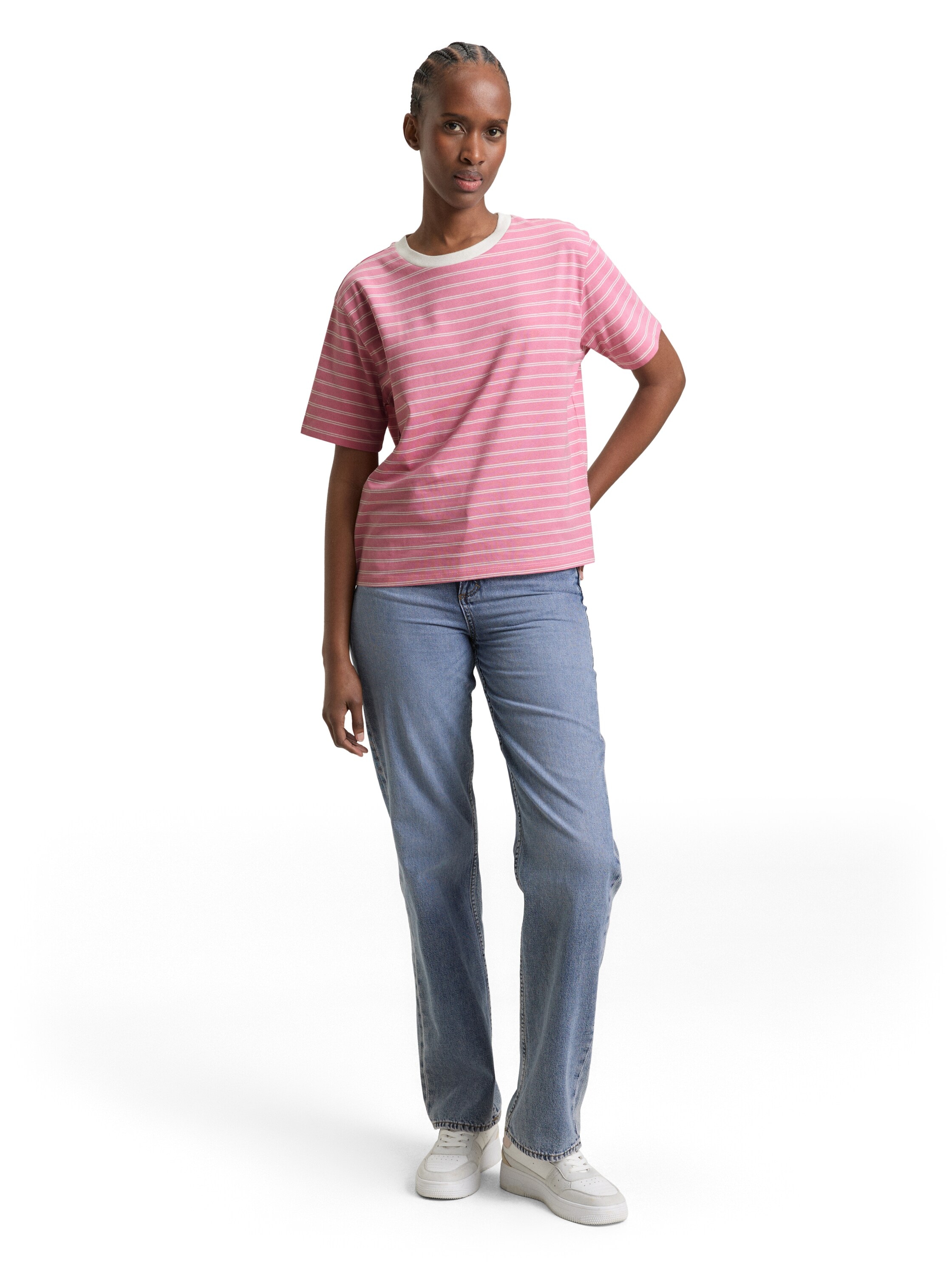 TOM TAILOR Denim T-Shirt mit Streifen Muster