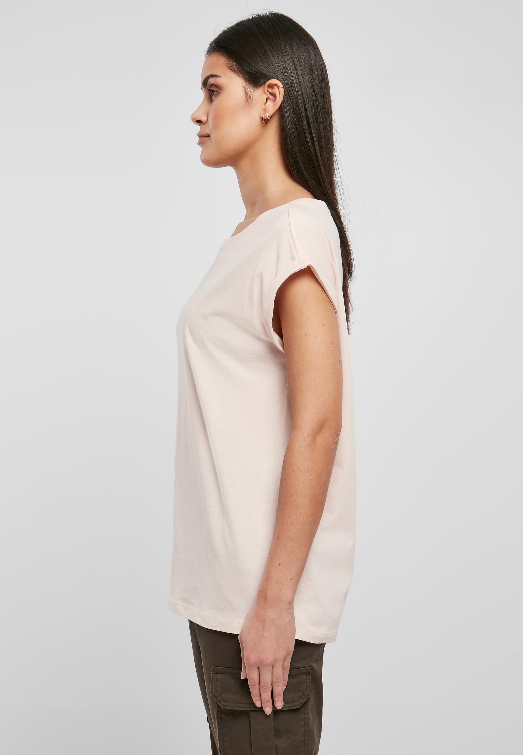 URBAN CLASSICS Kurzarmshirt »Urban Classics Damen Ladies Organic Extended Shoulder Tee«, (1 tlg.)