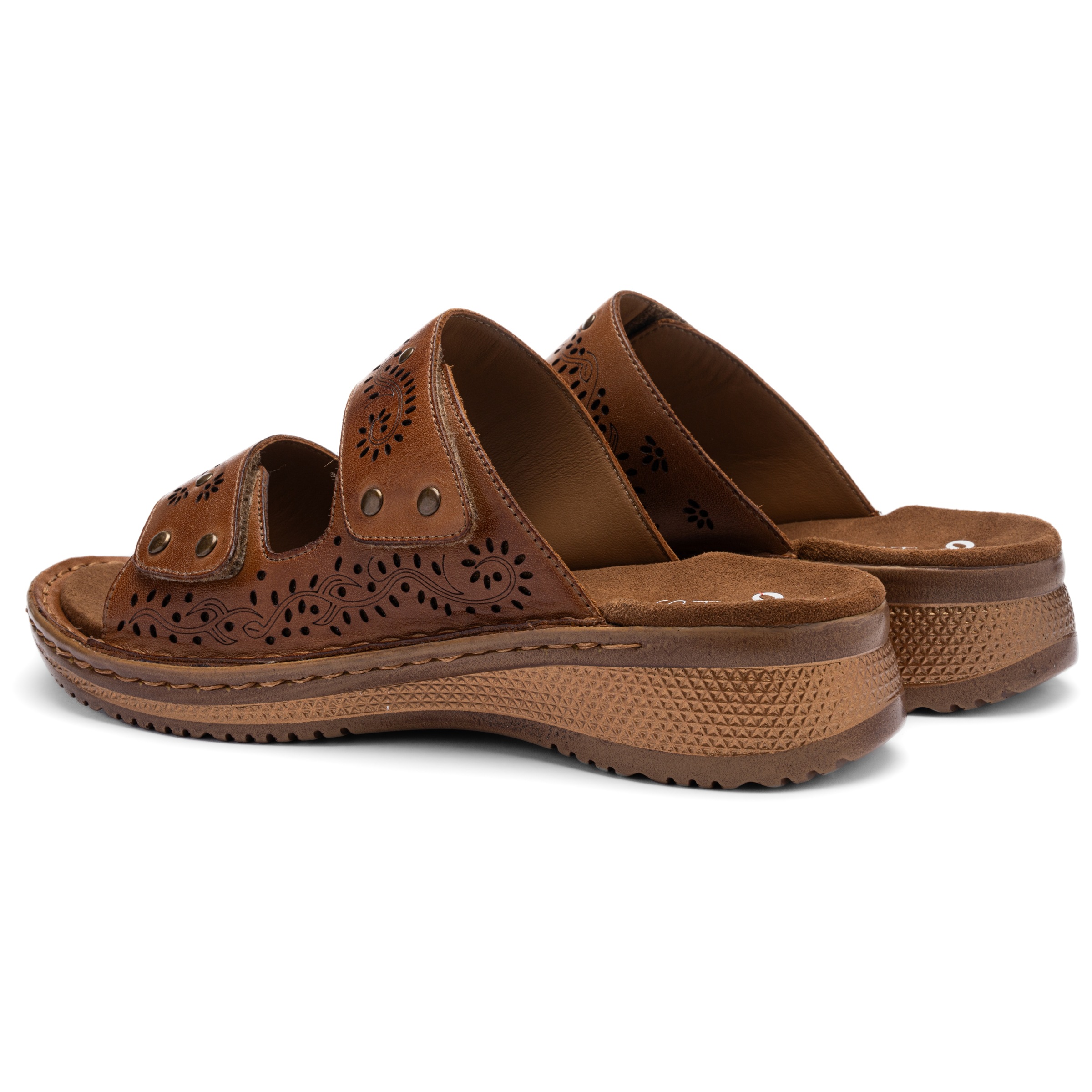 Pantolette ARA "HAWAII", Damen, Gr. 37, cognac, Glattleder, Lyralochung, Schuhe Pantolette, Keilabsatz, Schlupfschuh, Sommerschuh, in G-Weite (= weit) 3