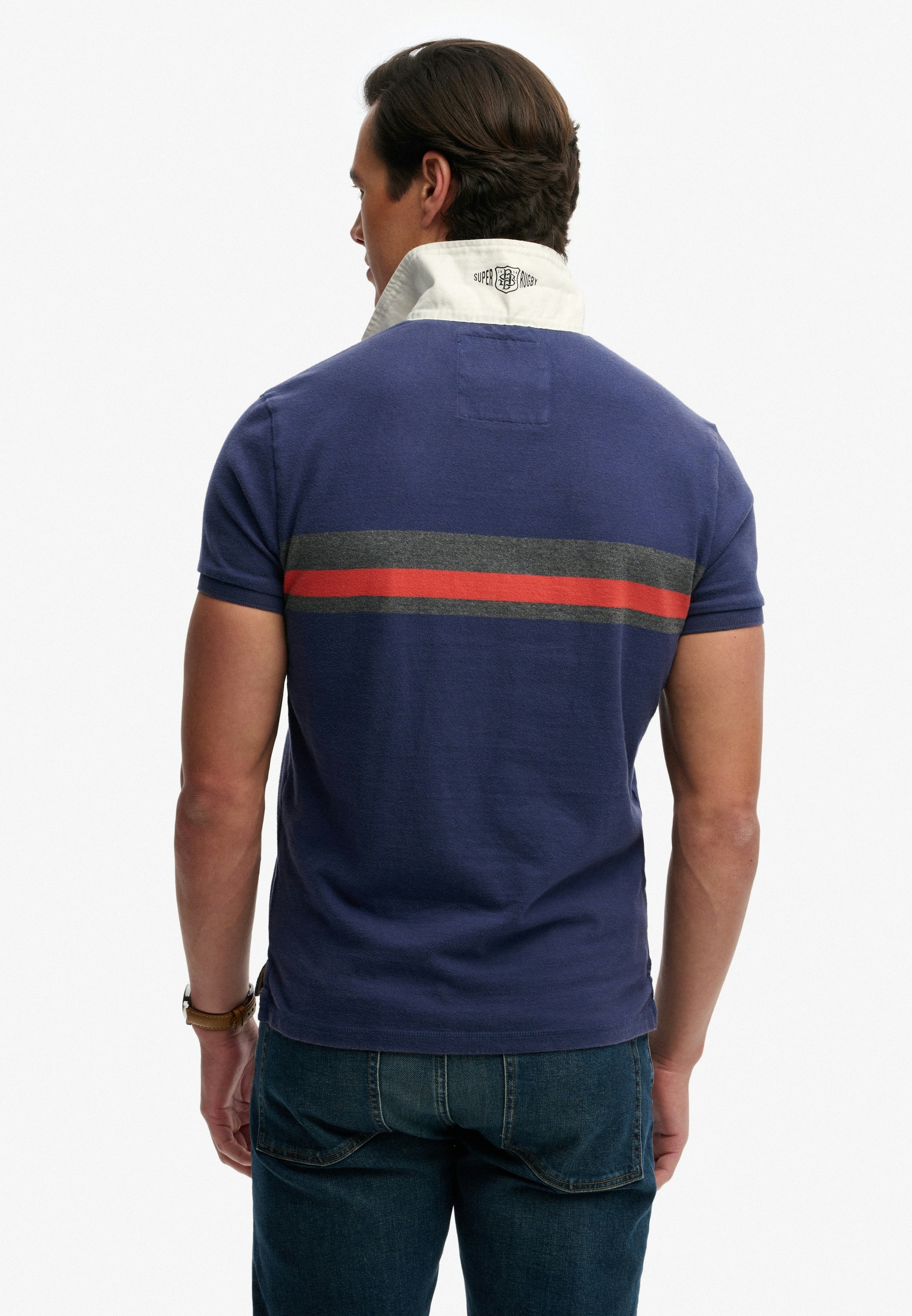 Superdry Poloshirt »DOUBLE EMBLEM JERSEY SS RUGBY« im angesagten Rugby Stil