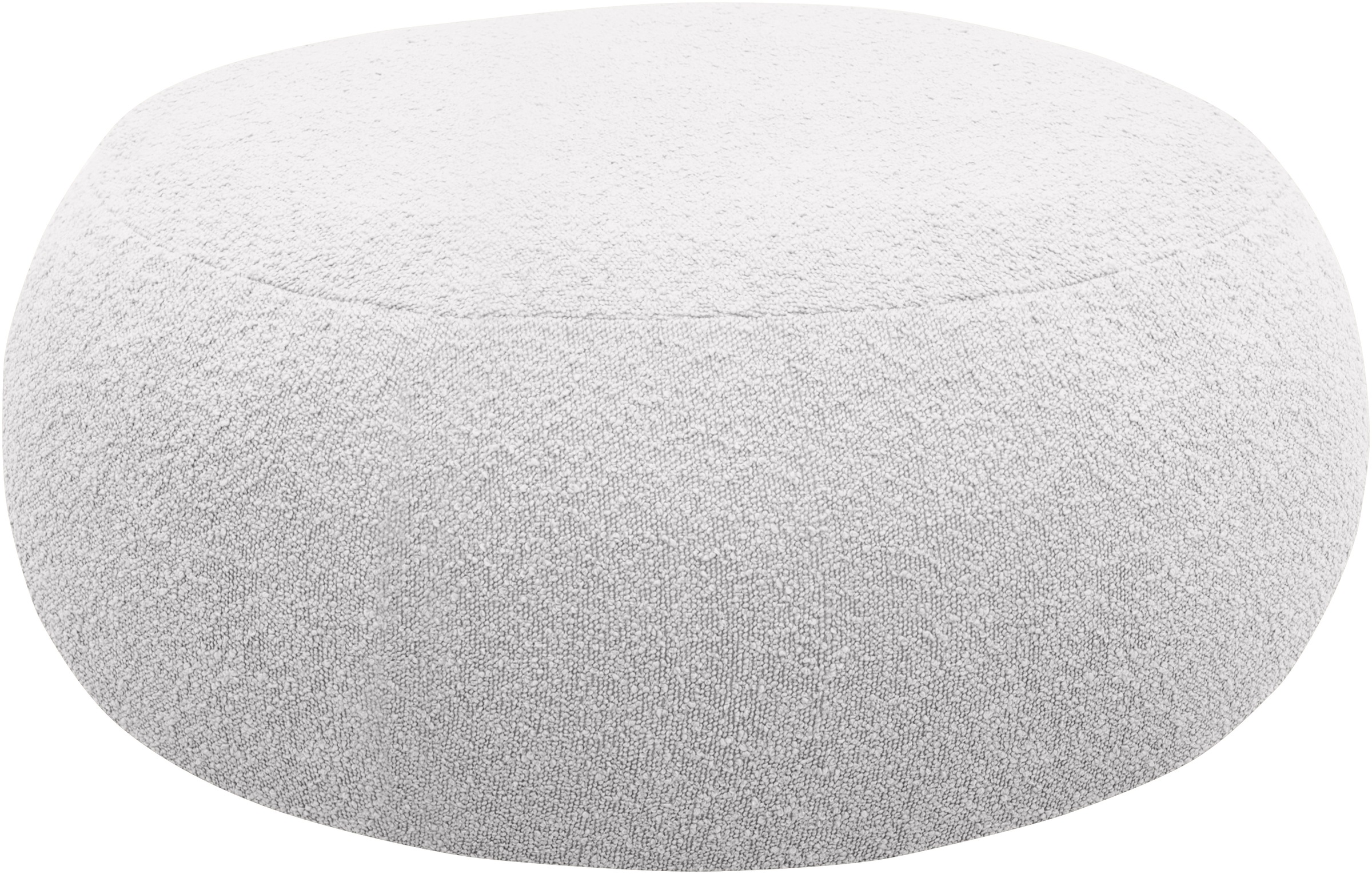 INOSIGN Polsterhocker »Mithras I Lieferzeit nur 2 Wochen, passend zum Sessel Mithras II«, Bouclé oder Fellimitat, Durchmesser 65 oder 85 cm