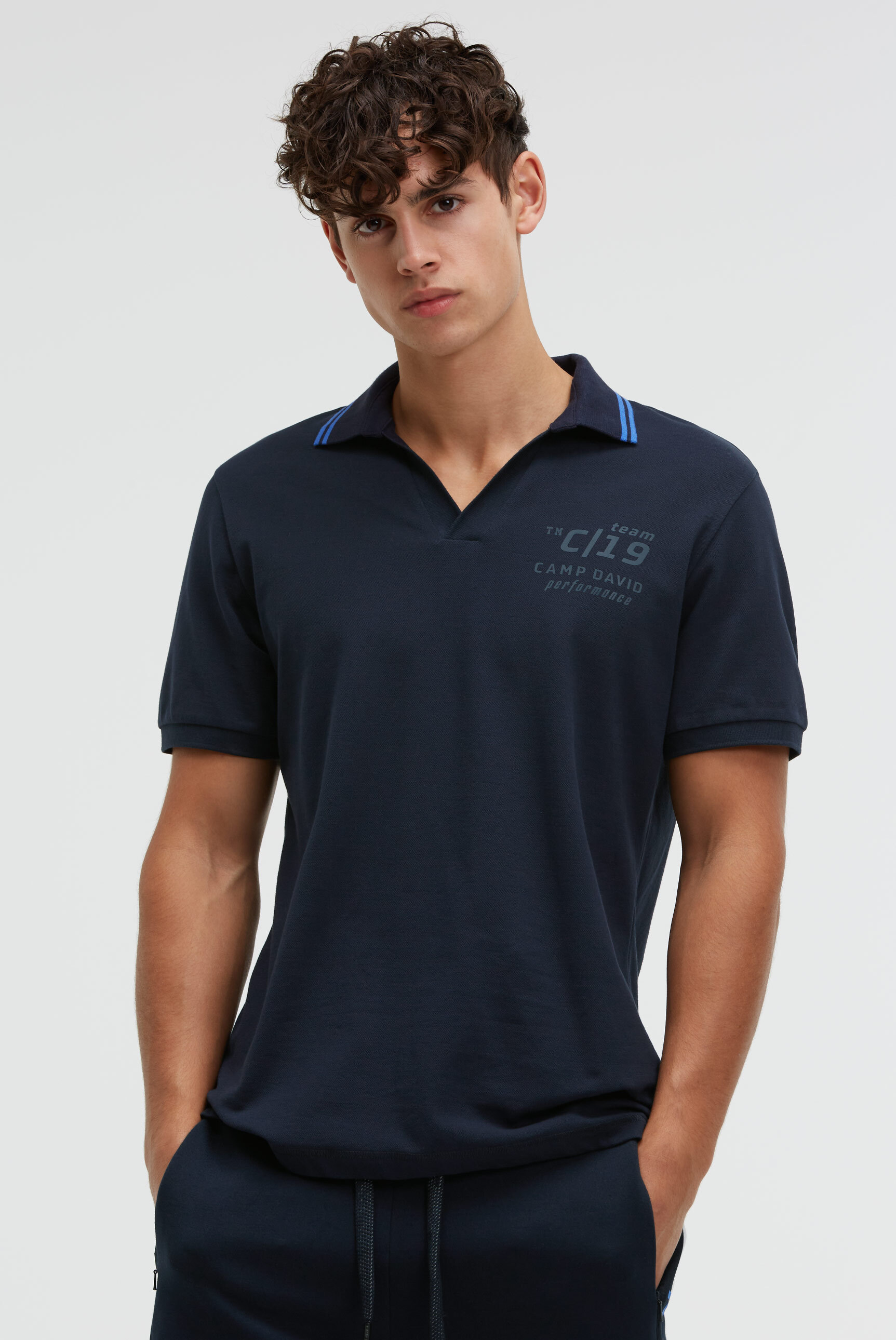 Thumbnail - CAMP DAVID Poloshirt mit reflektierenden Details