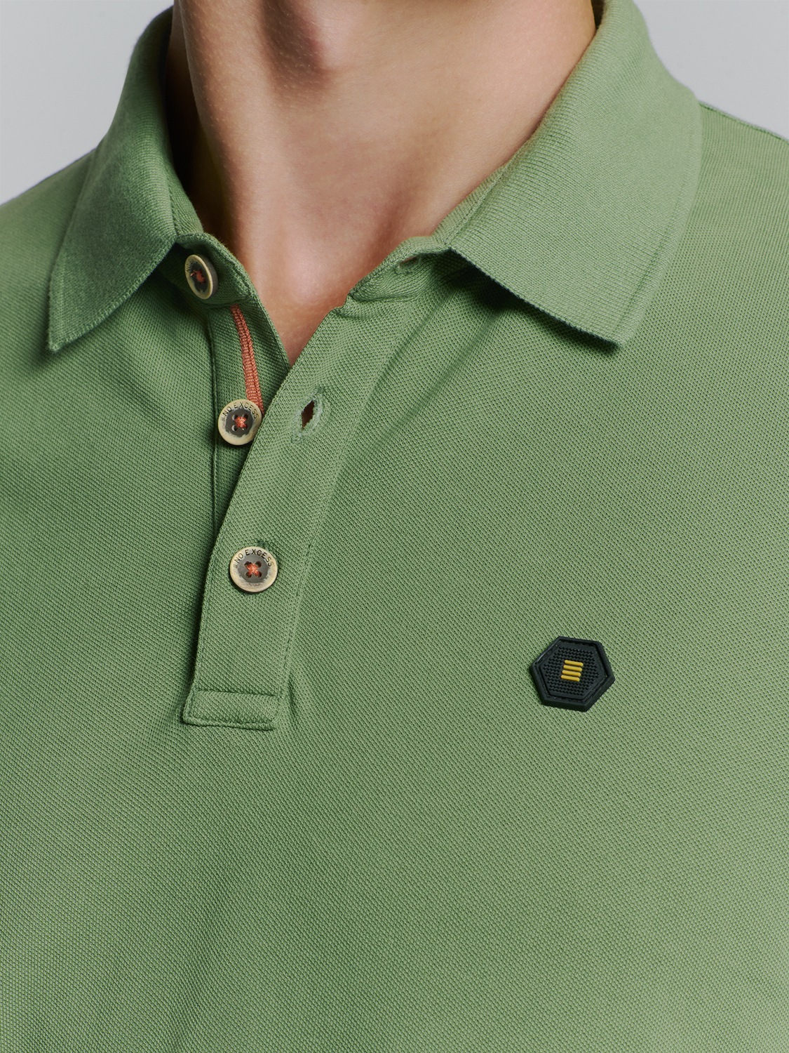 NO EXCESS Poloshirt »No Excess Poloshirt Polo Pique Garment Dyed«