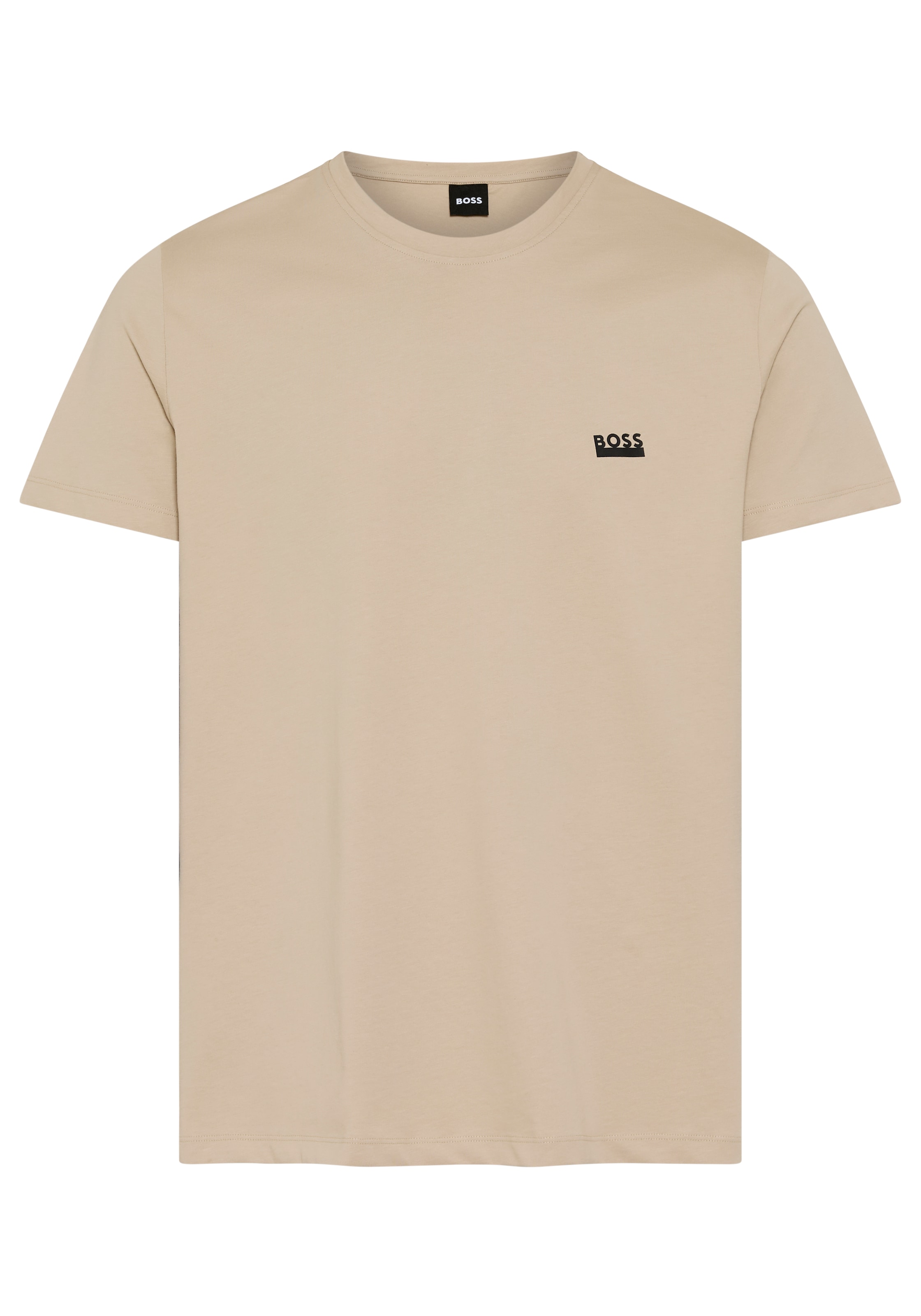 BOSS T-Shirt Rundhals, Jersey, kleines Logo, regular fit günstig online kaufen