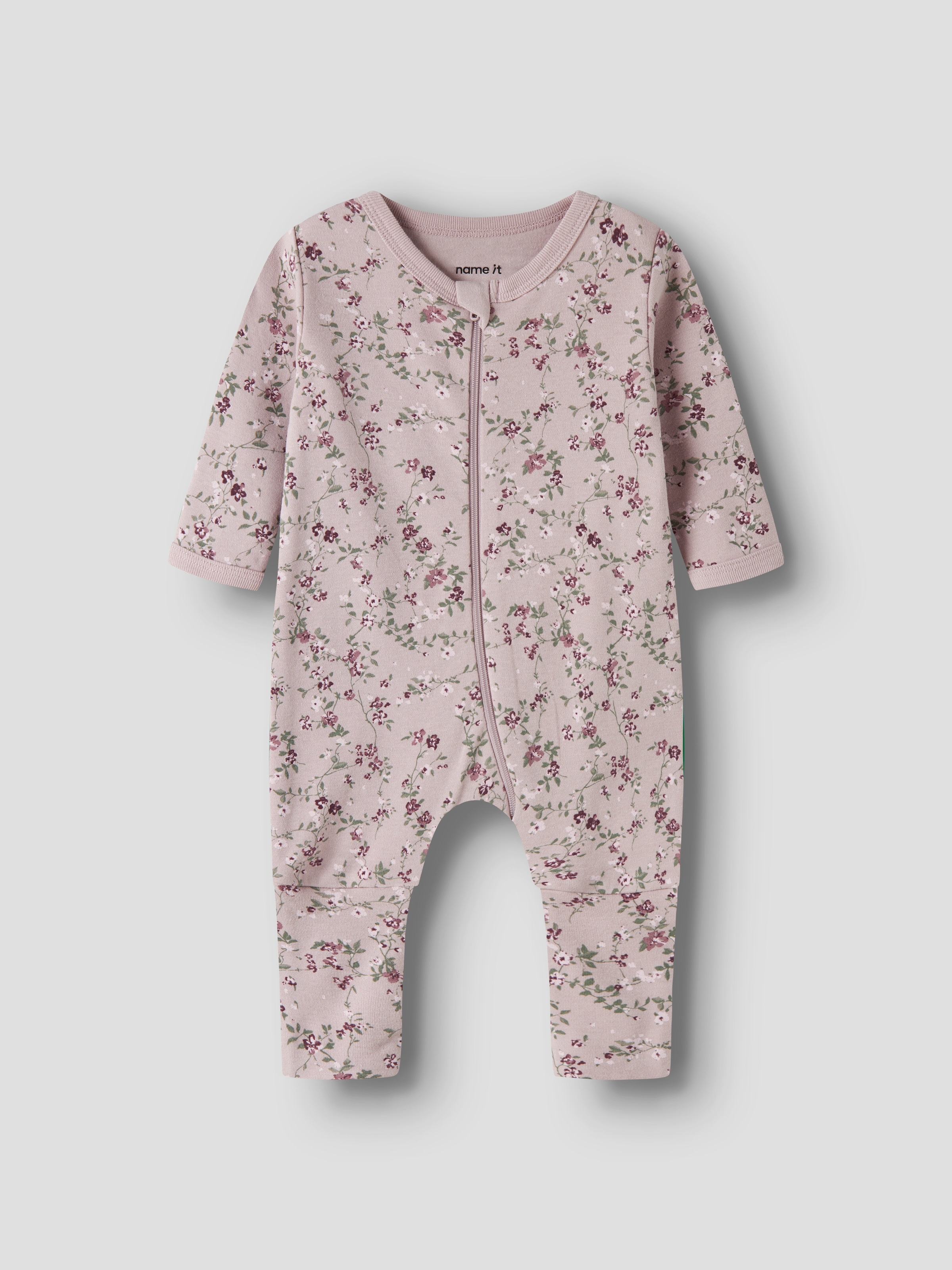 Name It Schlafanzug »NBFNIGHTSUIT 2P ZIP FF VIOLETFLOWER NOOS« Packung, 2 aus Baumwolle, in Jersey-Qualität, lockere Passform, für Mädchen