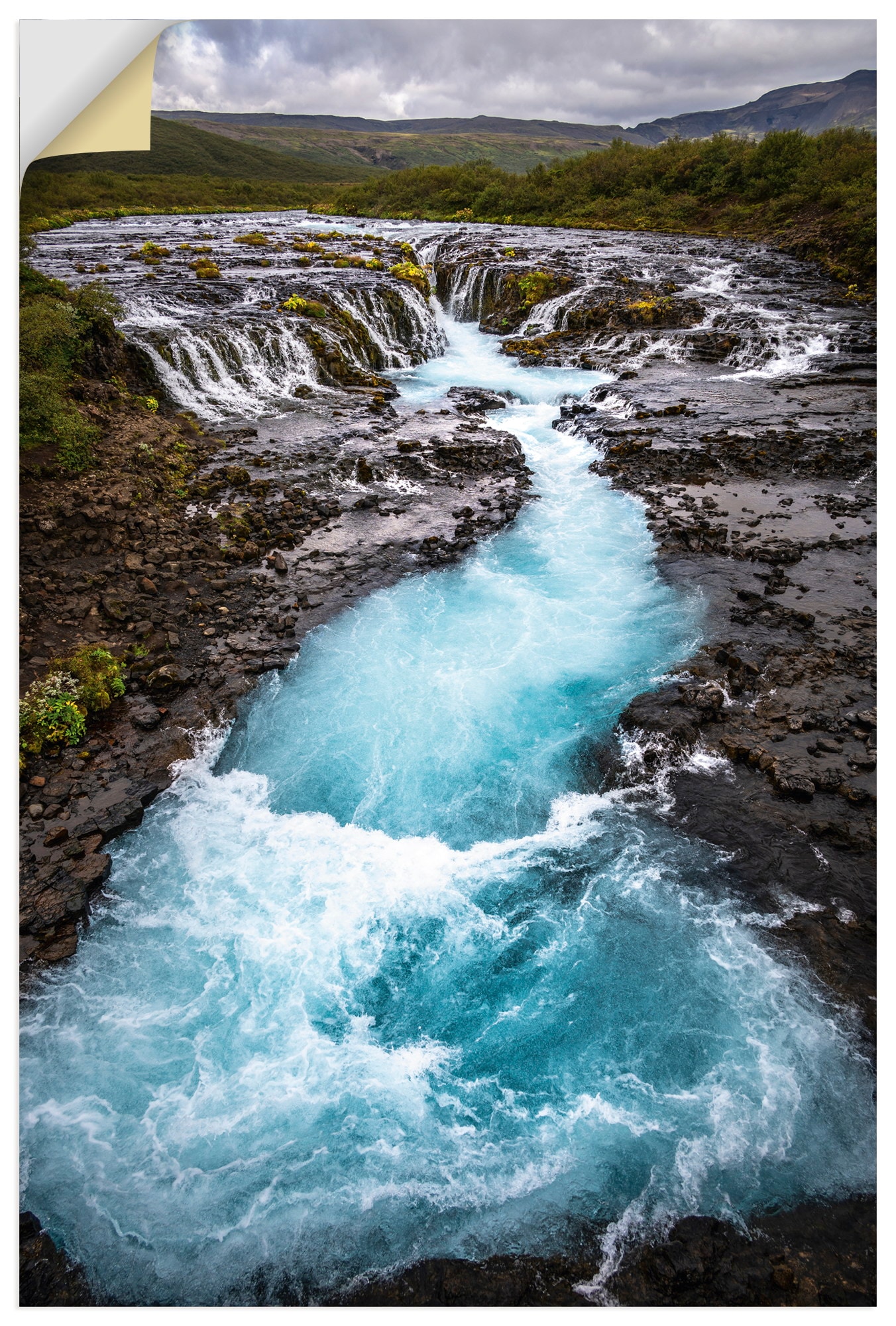Artland Wandbild "Wasserfall Bruarfoss auf Island" Wasserfallbilder 1 Stk. tlg. als Alubild, Leinwandbild, Poster, Wandaufkleber in verschied. Größen