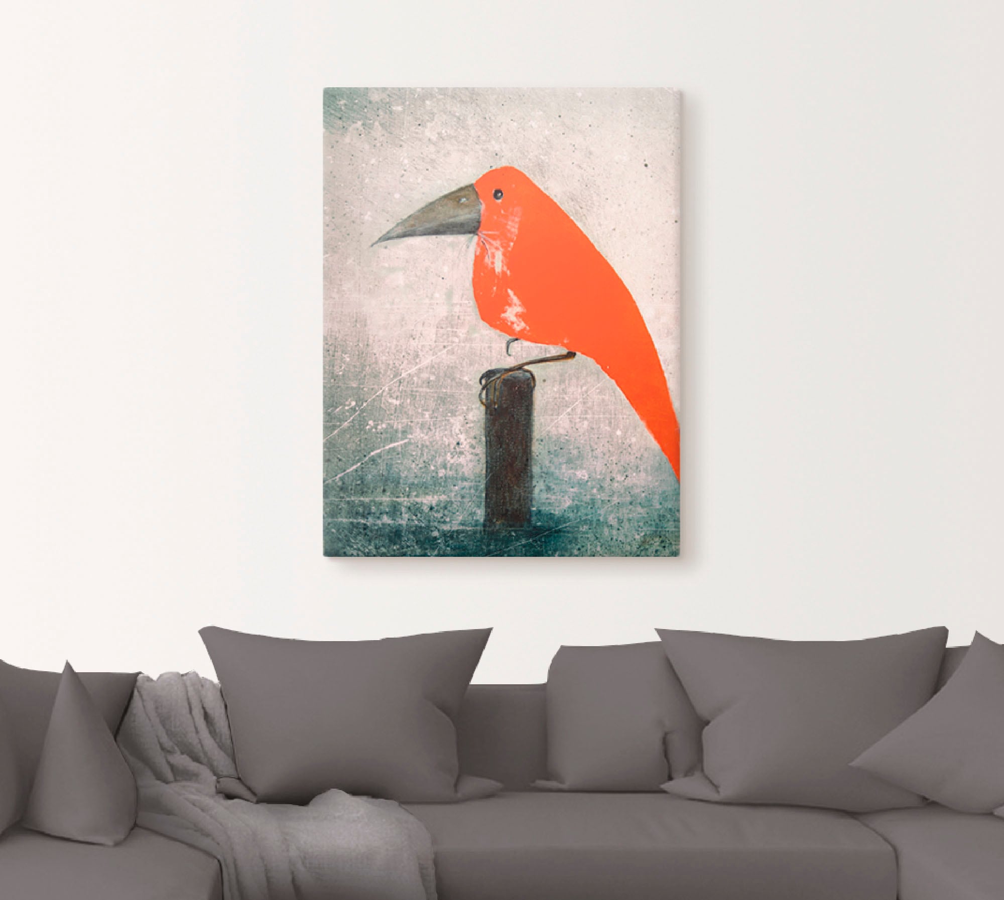 Artland Wandbild »Der Rote Vogel«, Vögel, (1 St.), als Leinwandbild, Poster in verschied. Größen