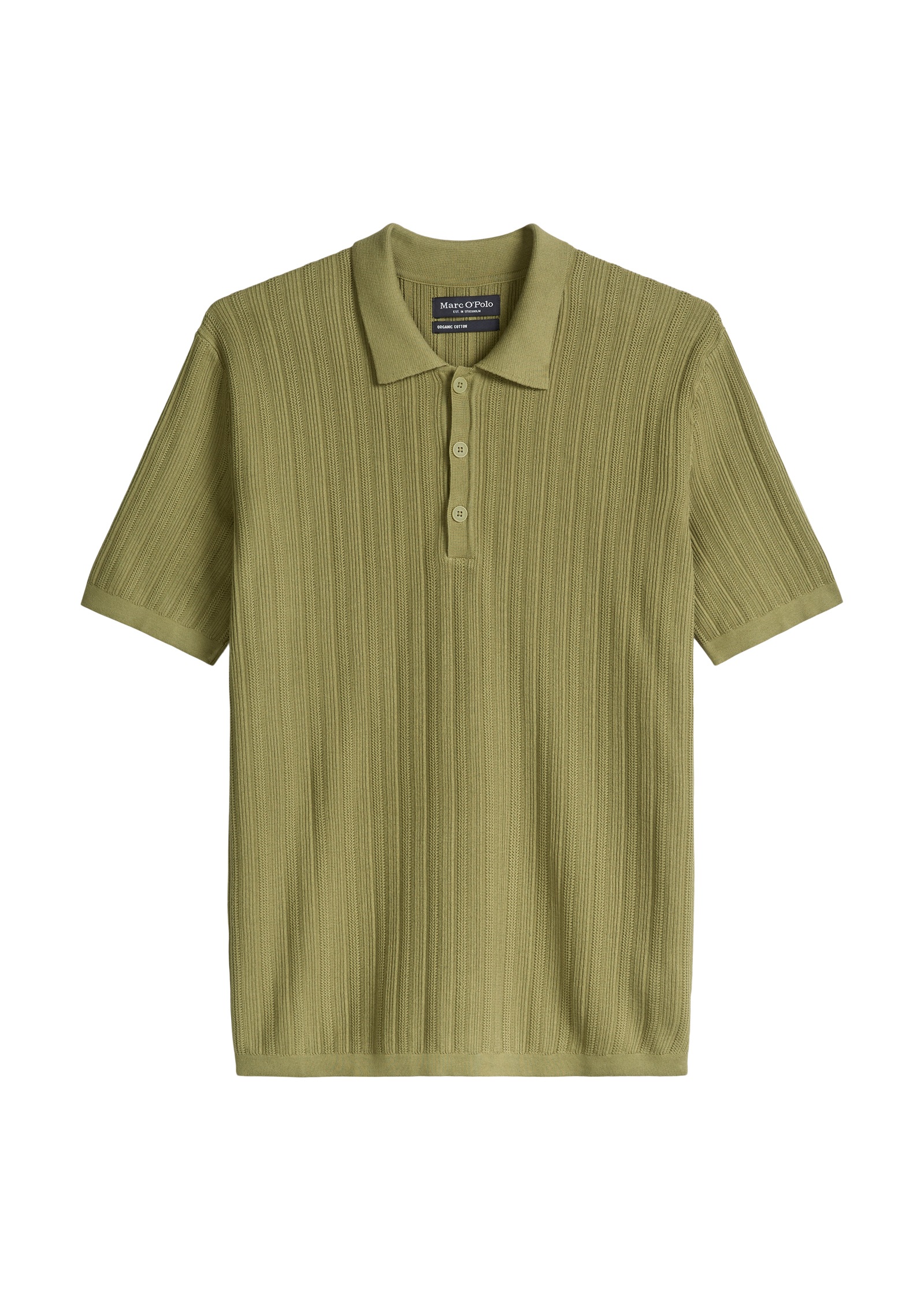 Marc O'Polo Poloshirt »mit vertikaler Strickstruktur«