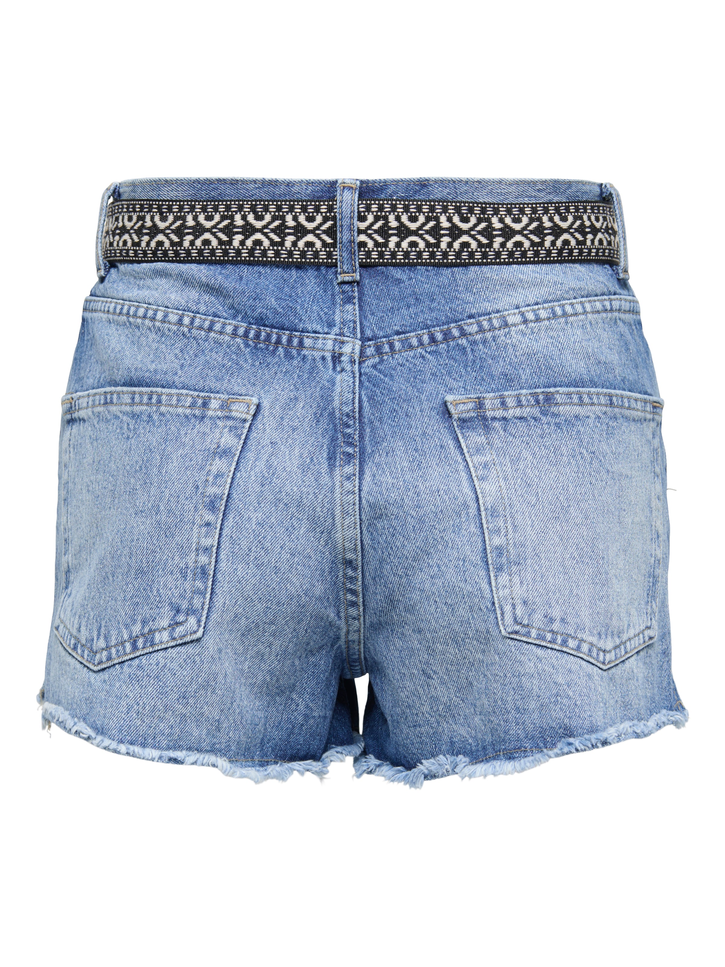 ONLY Jeansshorts »ONLROBYN EX HW ST VINTAGE DNM SHORTS« Baumwolle, High Waist, offener Saum, destroyed Effekt, Seitenschlitze