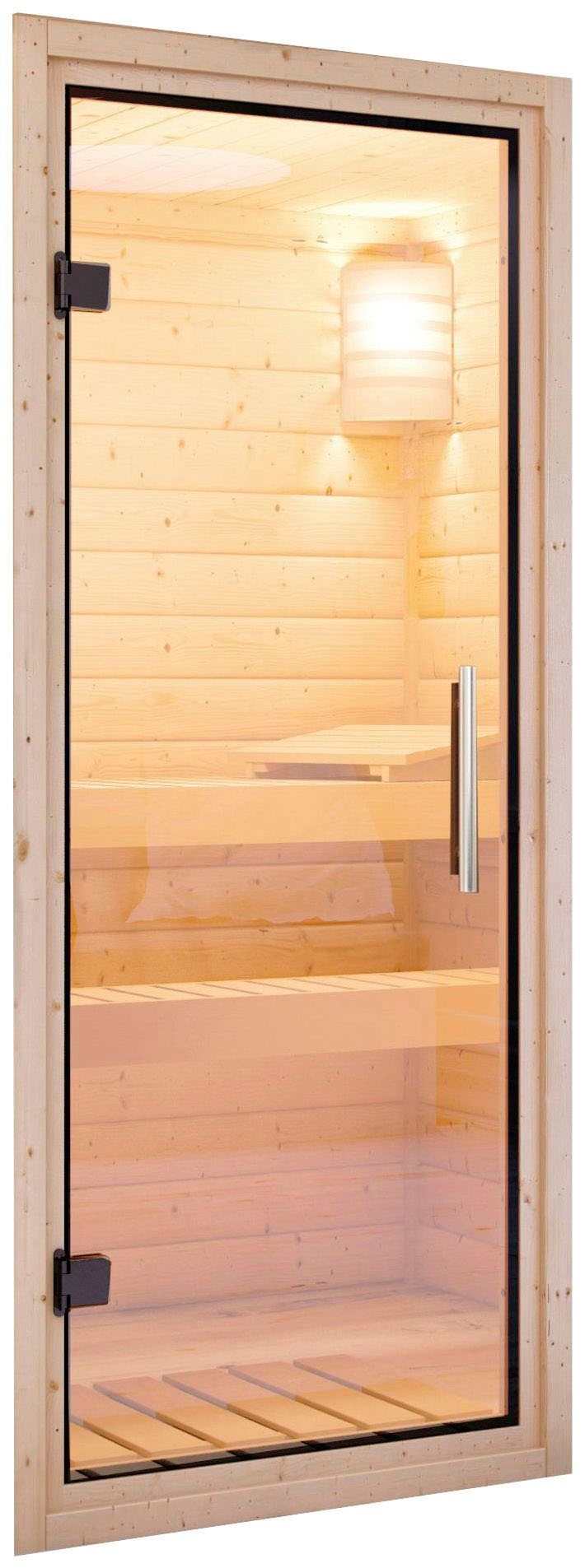 Karibu Sauna »Siirin« Set,  9 KW-Ofen mit externer Steuerung