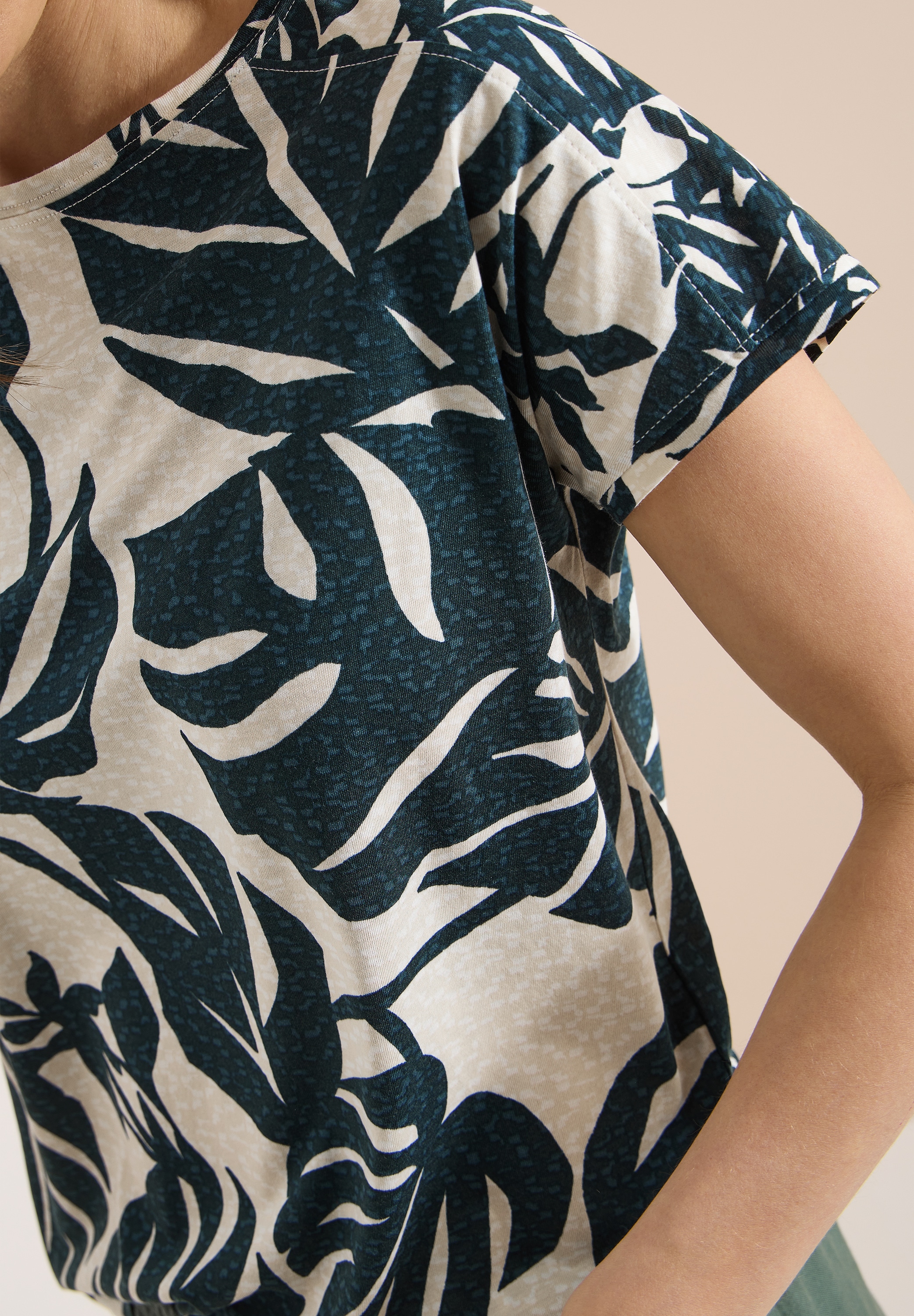 Cecil Kurzarmshirt Sommershirt mit U-Boot-Ausschnitt und Print