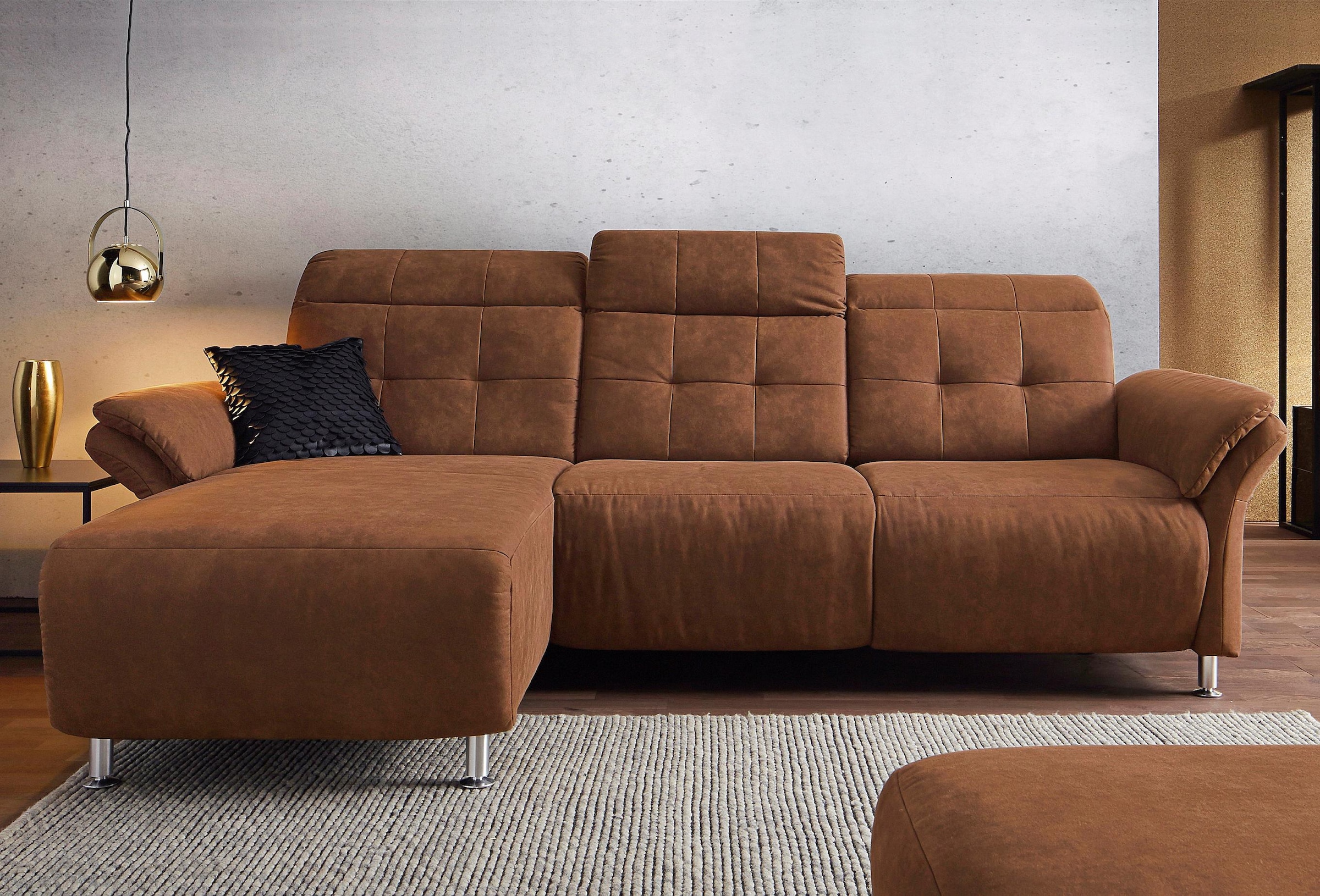 Home affaire Ecksofa "Manhattan L-Form" 2 Sitze mit elektrischer Relaxfunkt günstig online kaufen