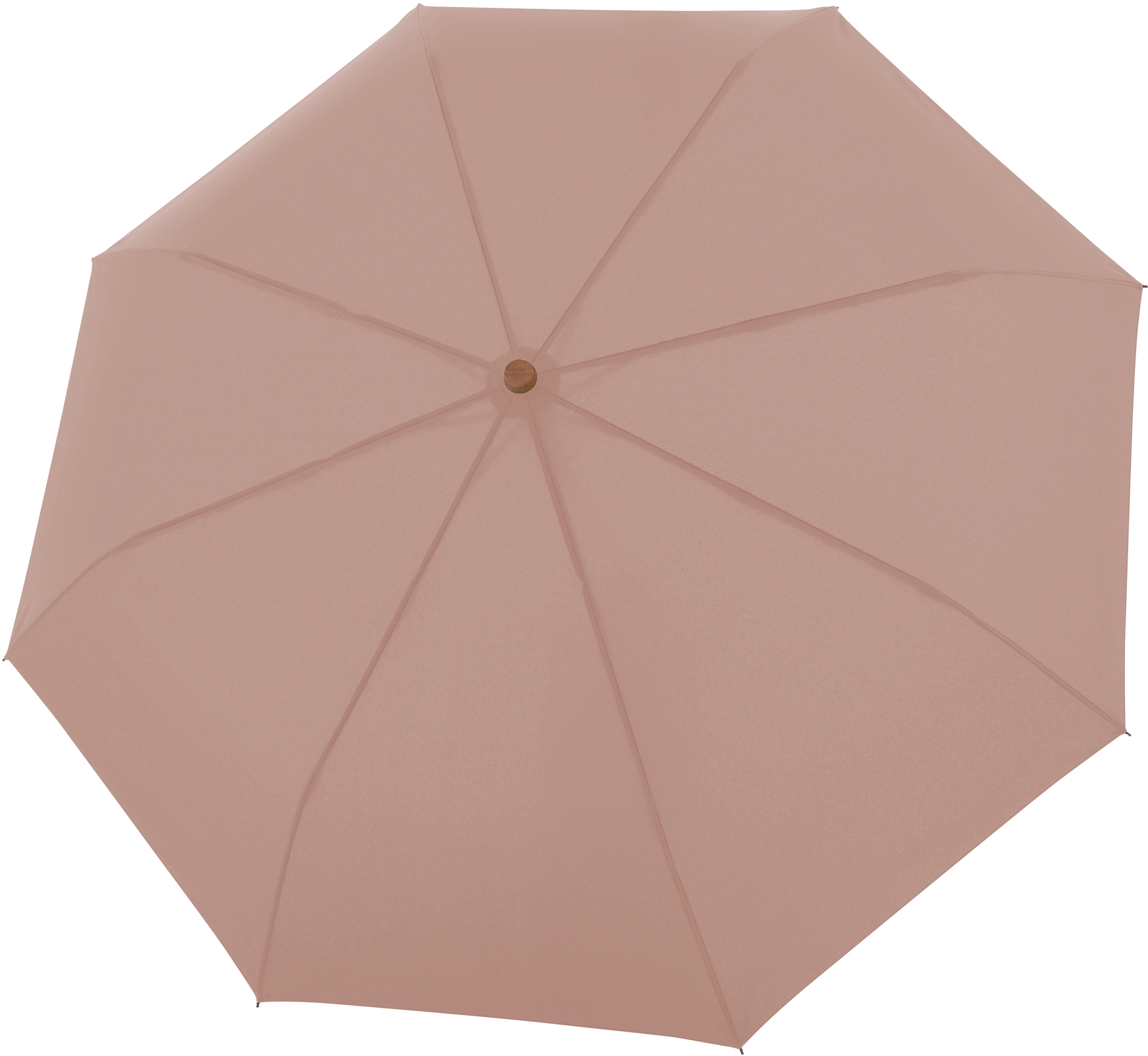 Taschenregenschirm »nature Mini, gentle rose«, aus recyceltem Material mit Griff aus...