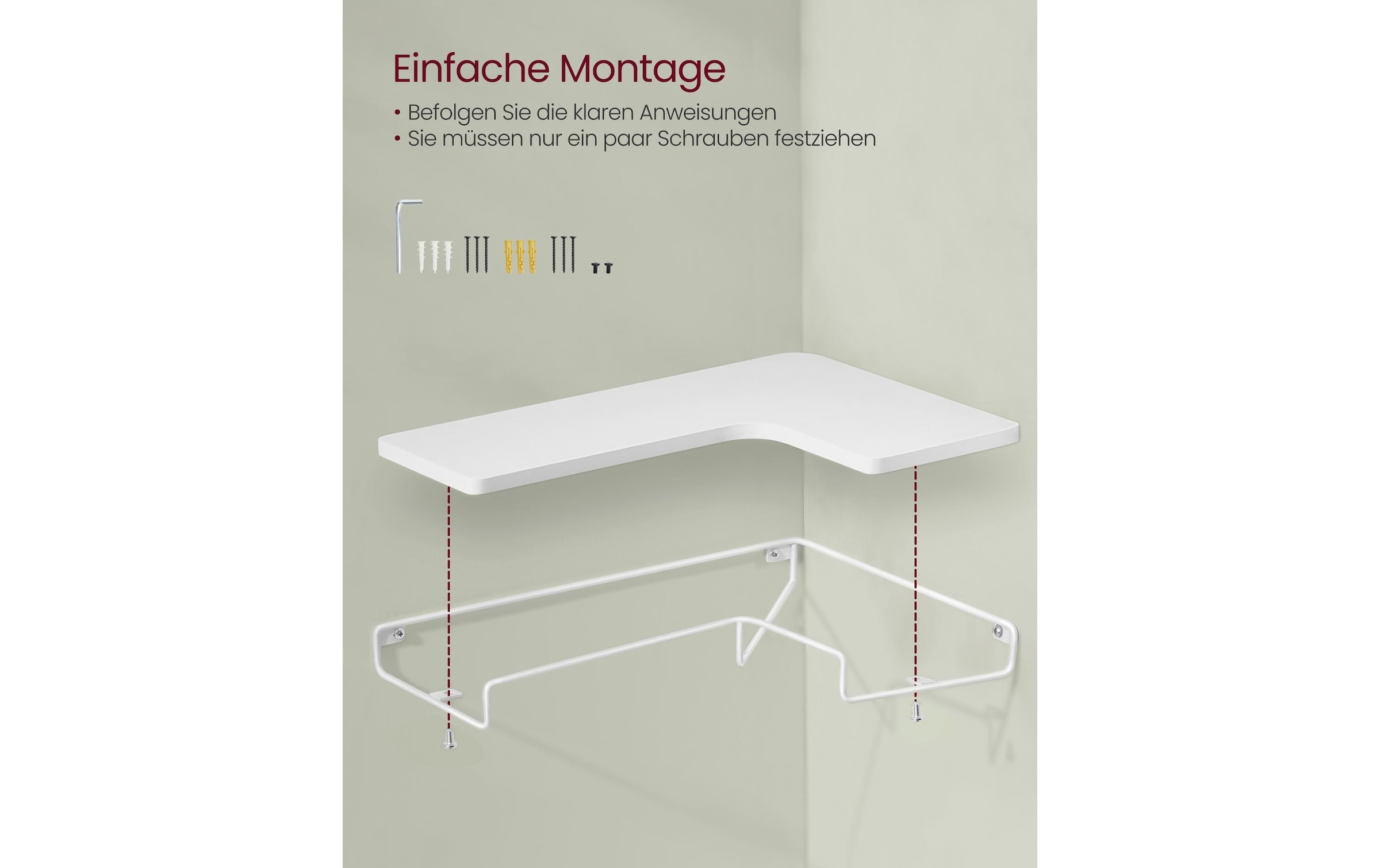 VASAGLE Eckregal »2er-Set 0,4 x 29 x 4 cm« 2 Stk. tlg. L-förmiges Eckregal-Set im Industrie-Design aus Holzwerkstoff + Stahl