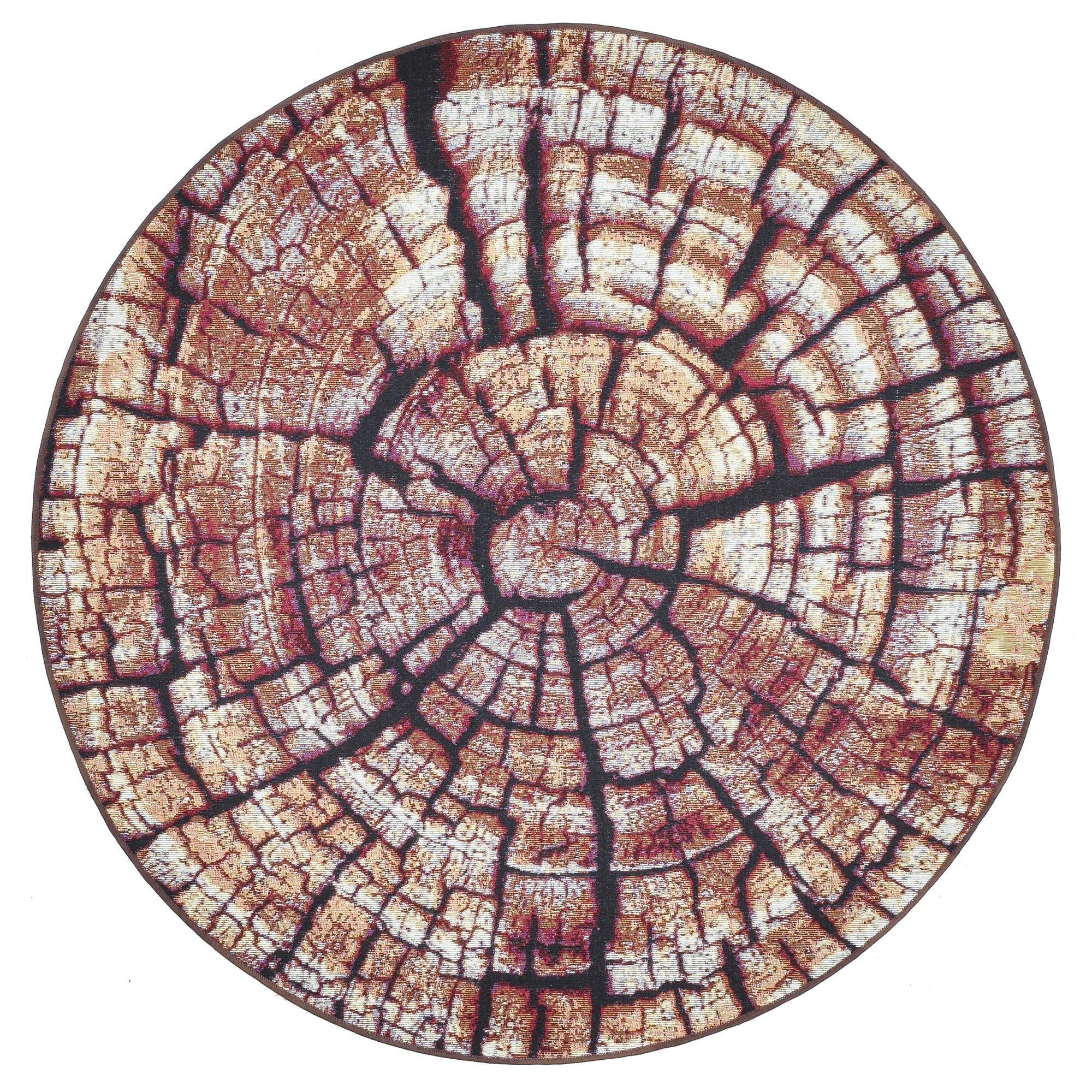Gino Falcone Teppich »Aurora GF-095« rund 5 mm Höhe Holz Optik, ideal im Wohnzimmer & Schlafzimmer
