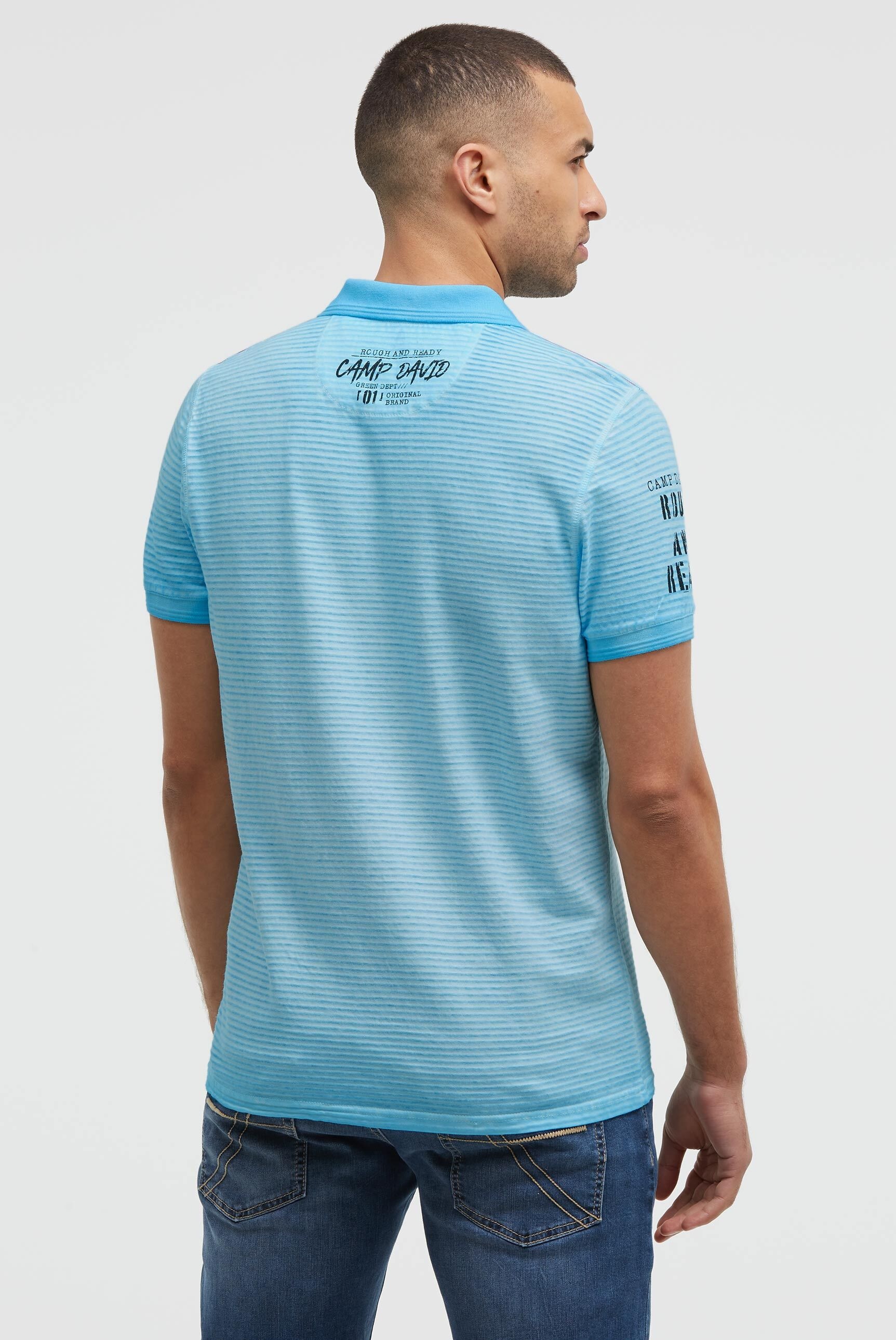 CAMP DAVID Poloshirt mit Seitenschlitze