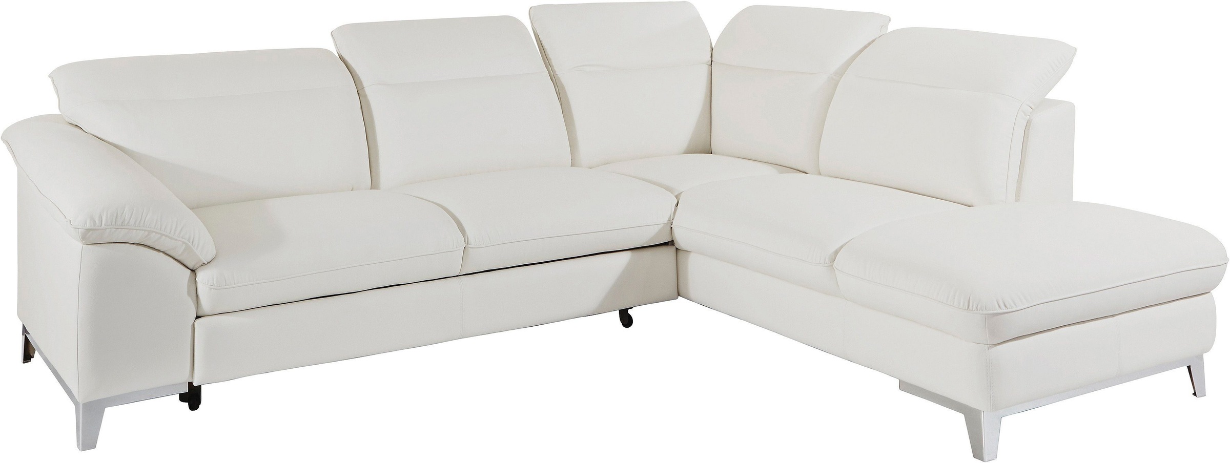 COTTA Polstergarnitur »Teresa L-Form«, (Set), Set bestehend aus: Ecksofa mit Kopfteilverstellung & Hocker