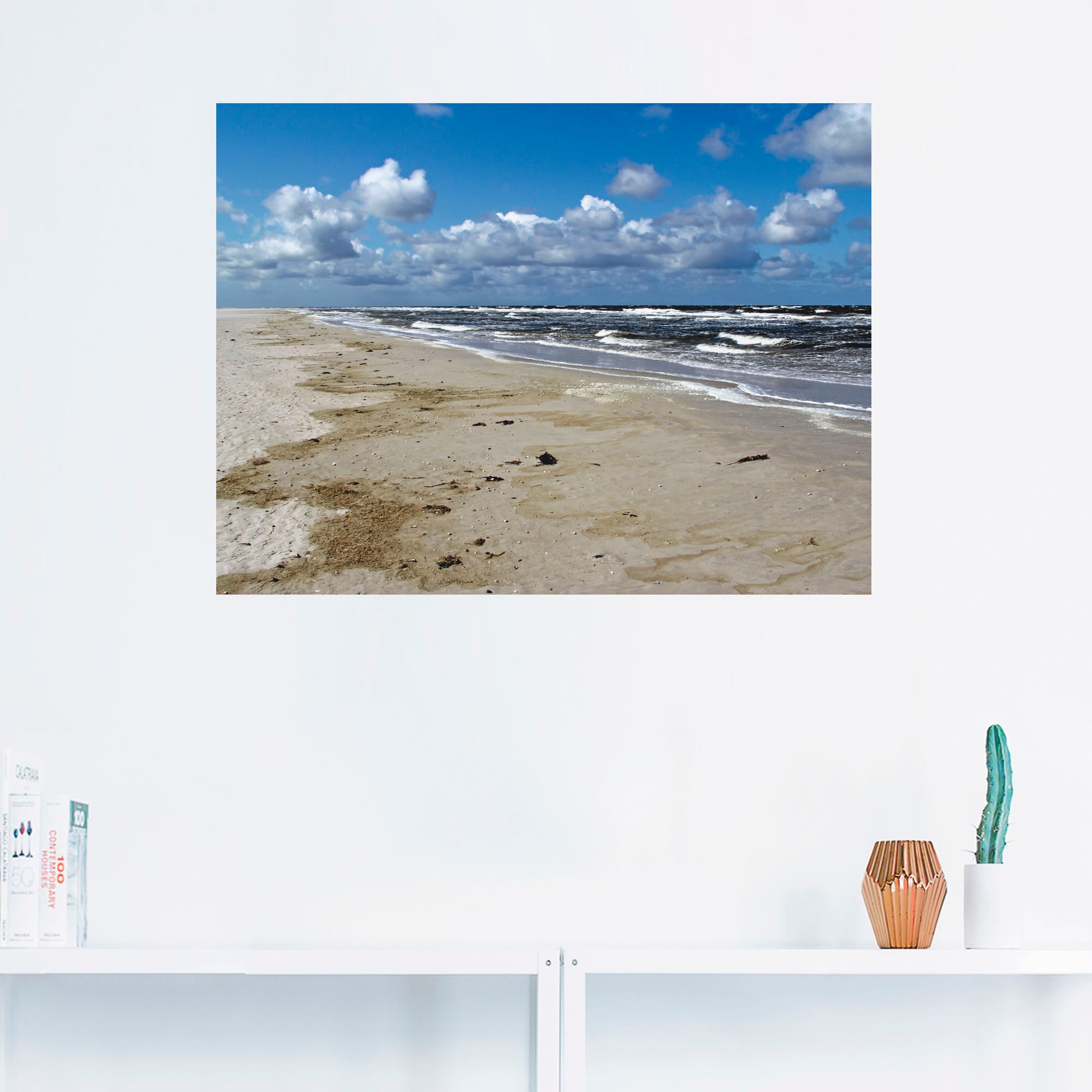 Artland Leinwandbild »Nordsee - Urlaubsfeeling pur«, Strand, (1 St.), auf Keilrahmen gespannt