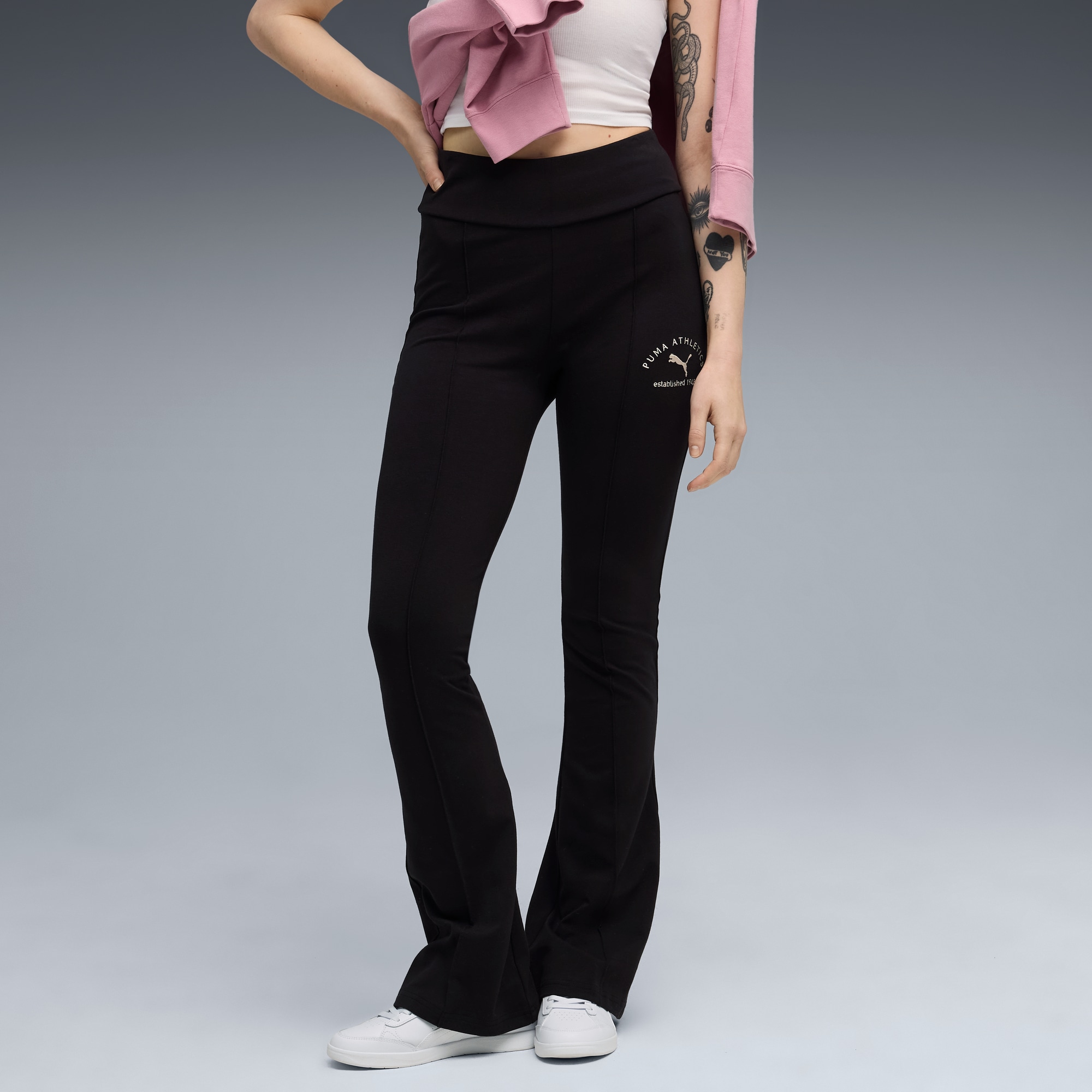 PUMA Leggings "CLASS HIGH-WAIST FLARED LEGGINGS" aus Baumwolle und Elasthan günstig online kaufen