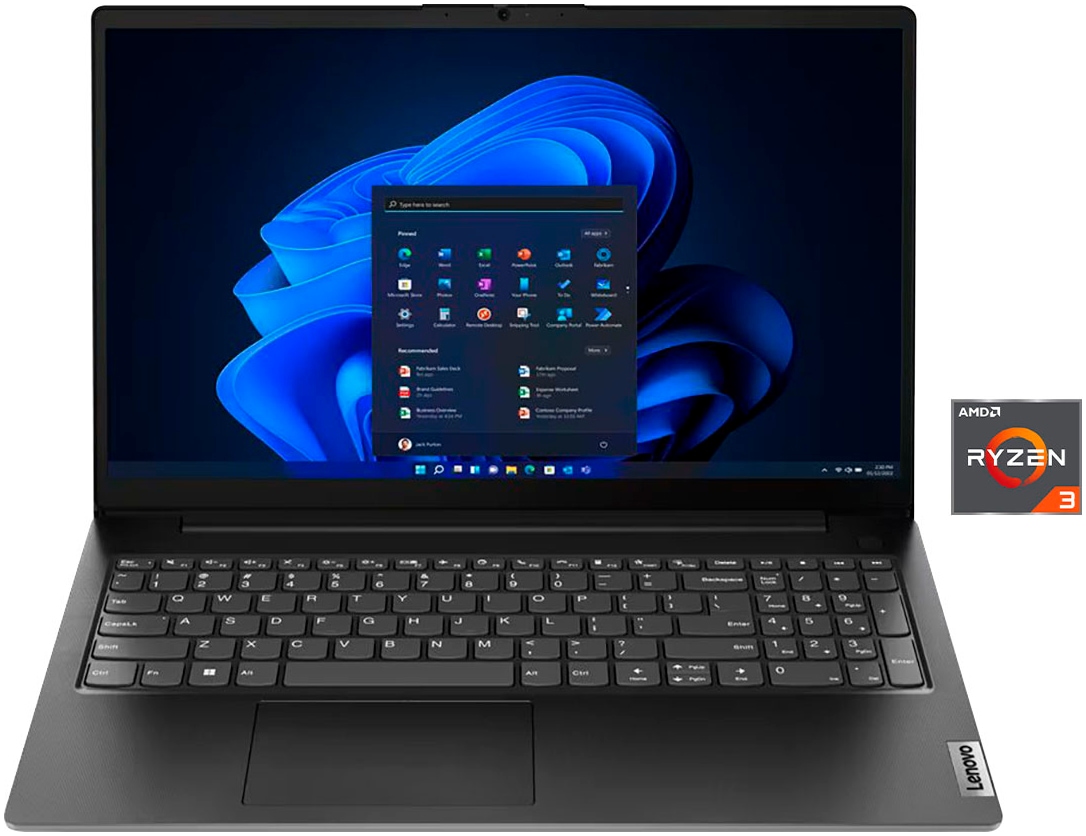 LENOVO Notebook "Lenovo V15 G4 AMN", 16 GB RAM 512 GB SSD, Ryzen 3, Windows 11 Home, schwarz, Notebooks