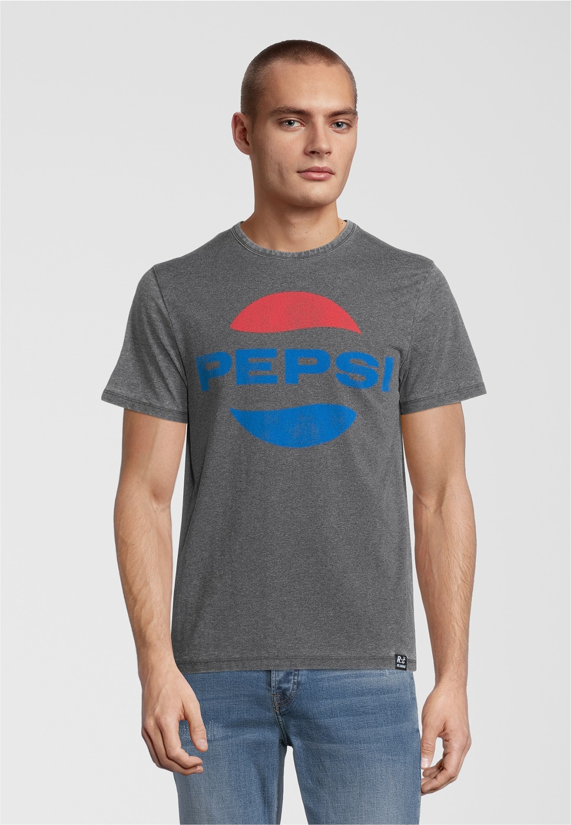 Recovered T-Shirt »Pepsi Classic Oval Logo Charcoal«, im zeitlosen Design