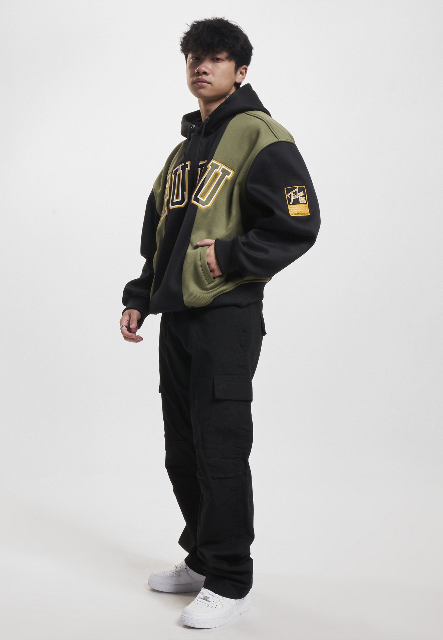 Fubu Kapuzenpullover »Fubu Herren FM234-010-1 FUBU College Block Mesh Hoodie« 1 Stk.