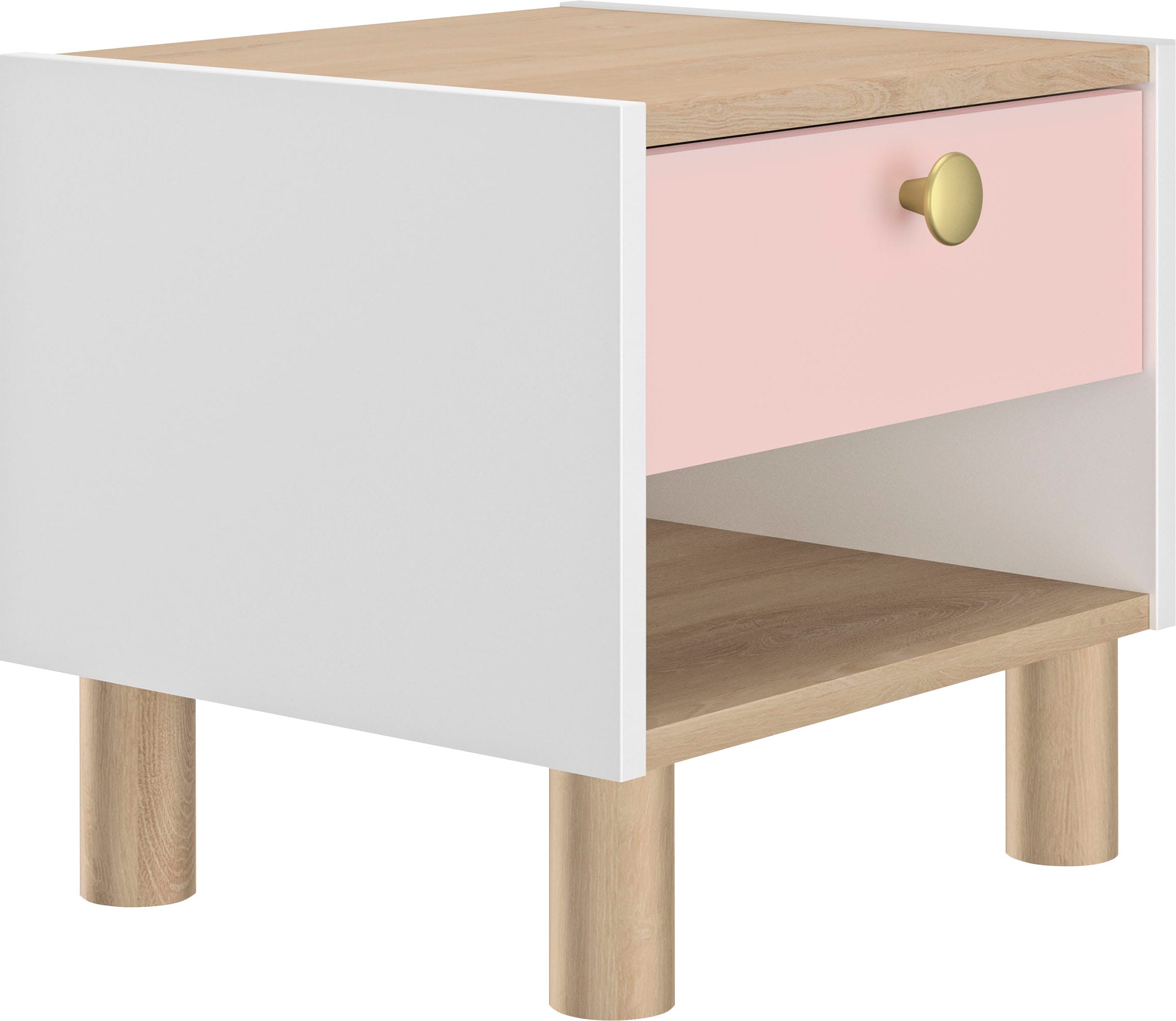 Nachttisch »Romy«, (1 St.), Elegantes Design für eine sanfte und feminine Atmosphäre.