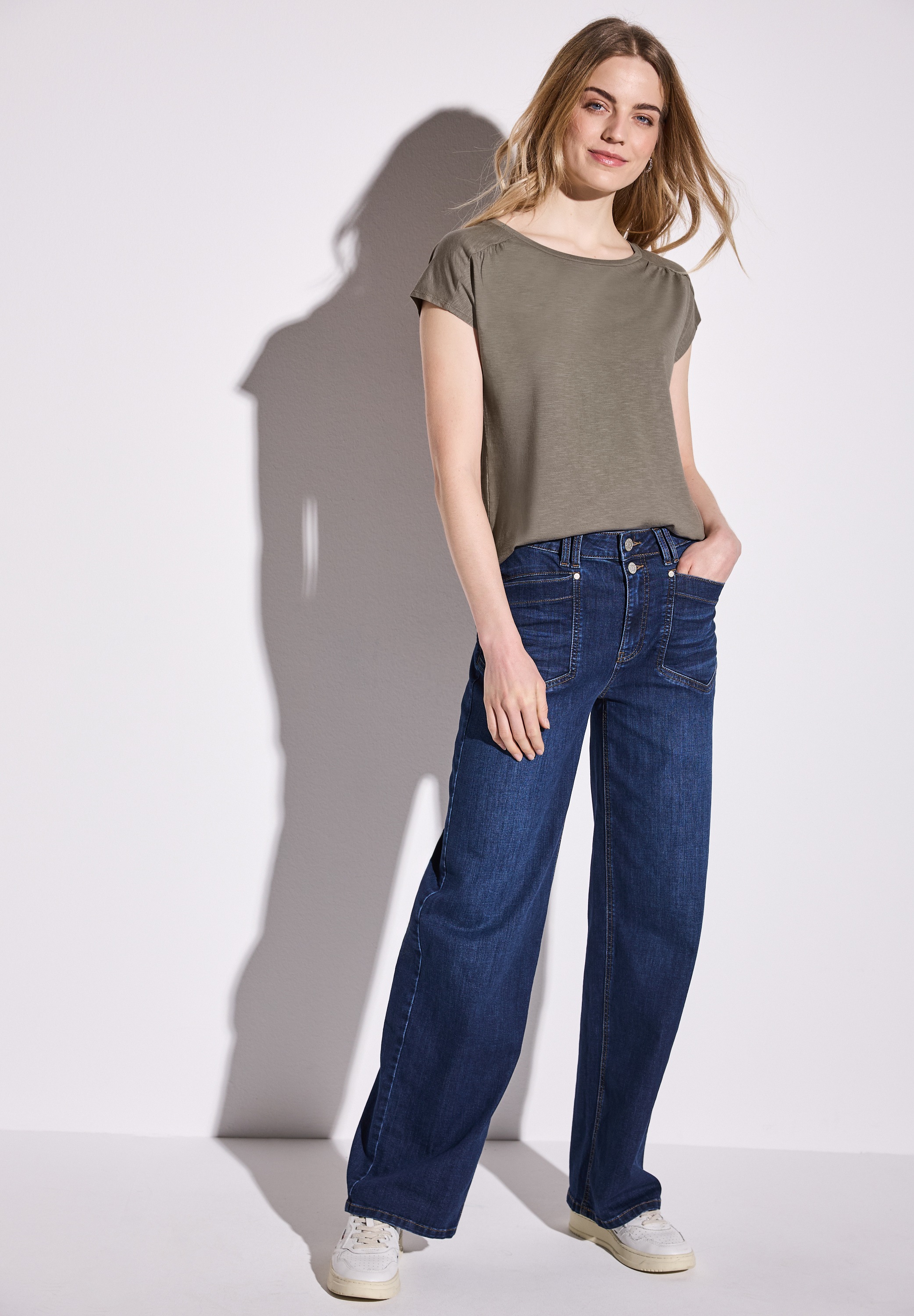 STREET ONE mit Raffung an der Schulter