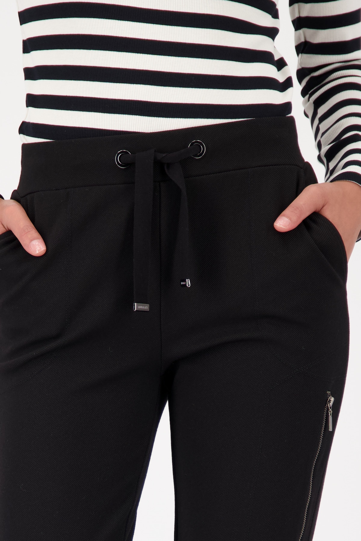 Monari Jogger Pants »Hose Basic Rippe«, Mit schmaler Beinform