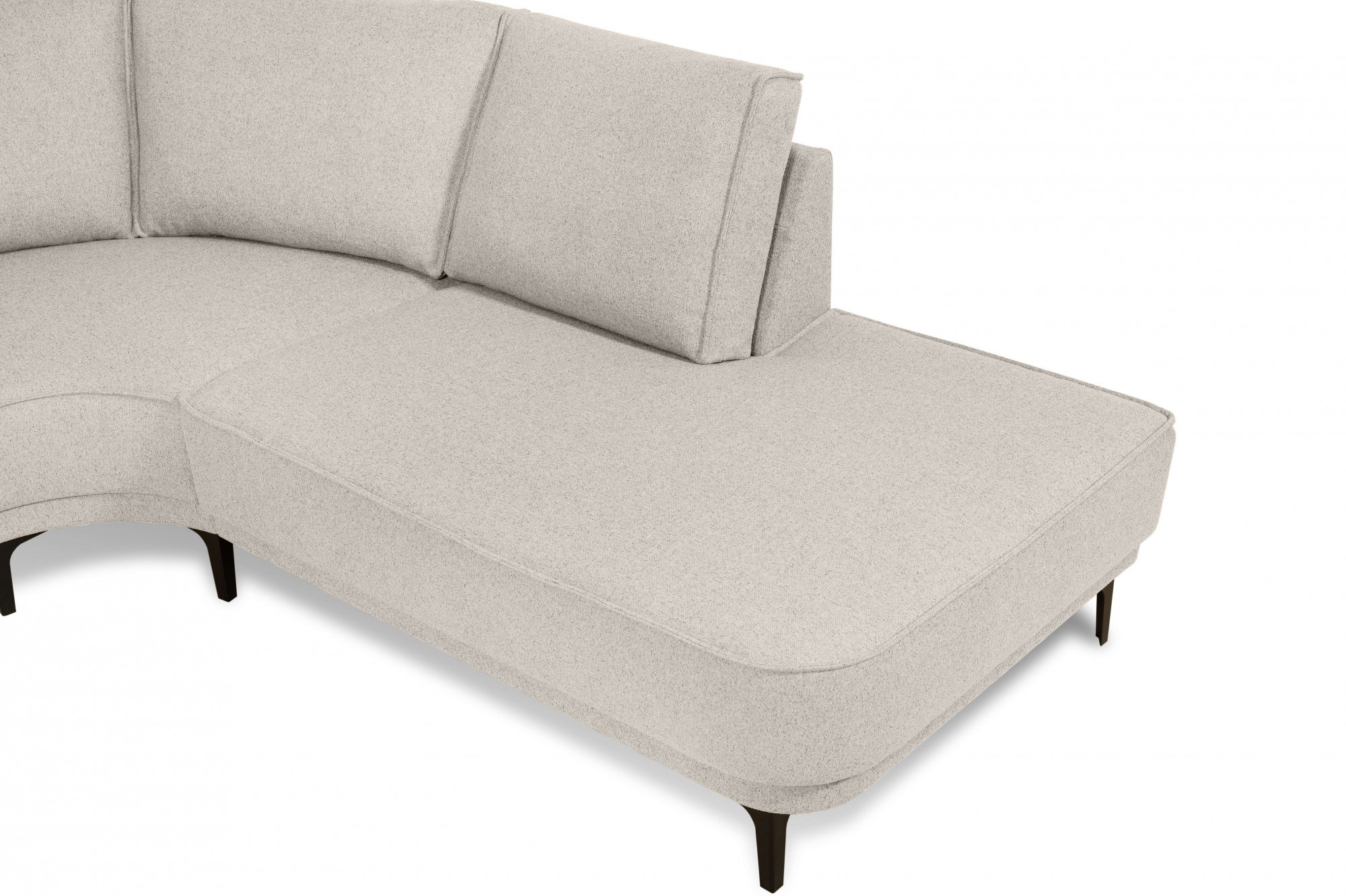 Places of Style Ecksofa »Casina«, mit abgerundeter Ottomane, in einem weichen Chenille-Stoff