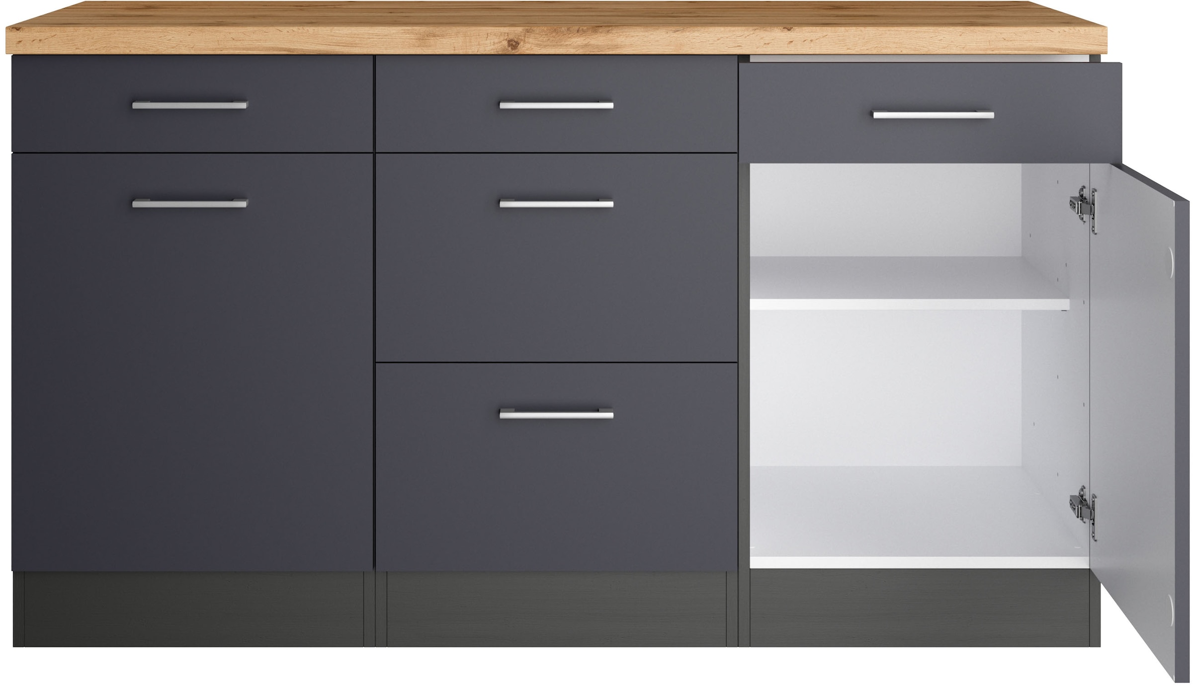 KOCHSTATION Unterschrank »KS-Milan«, HELD Möbel, Unterschrank 150 cm, matte oder hochglänzende Fronten