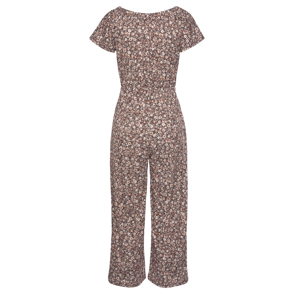 LASCANA Culotte-Overall, luftiger Jumpsuit mit Blumenprint, knitterfrei