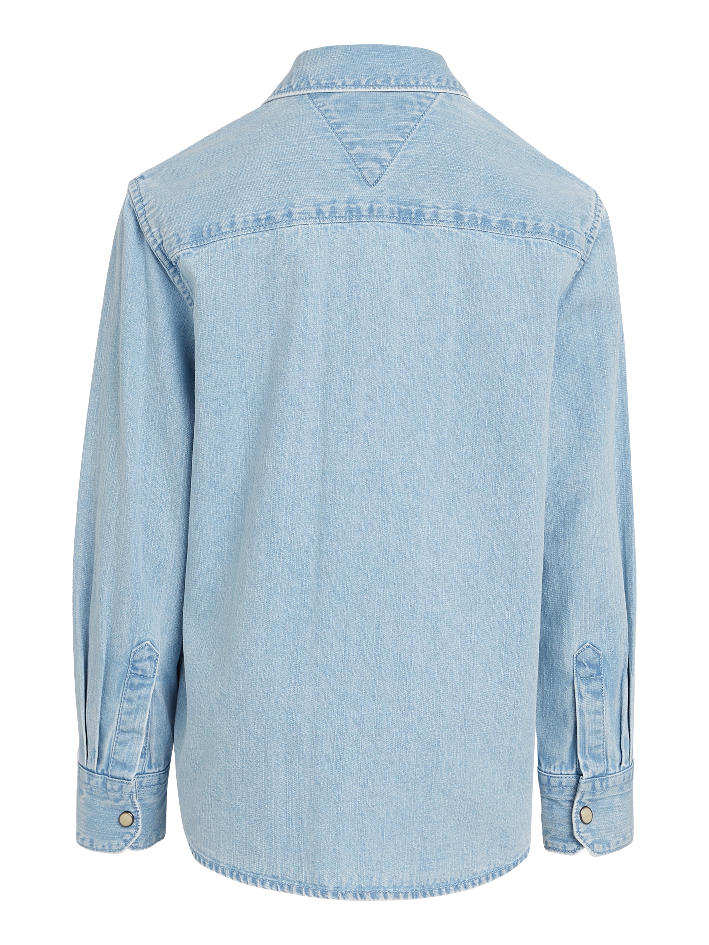 Tommy Hilfiger Langarmhemd »DENIM SHIRT LS«, Kinder bis 16 Jahre mit Logostickerei