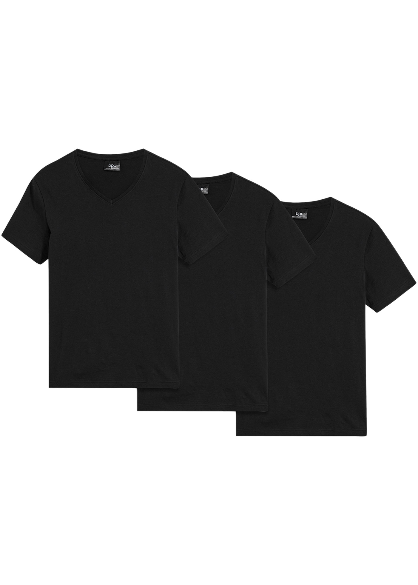 bonprix T-Shirt "T-Shirt mit V-Ausschnitt (3er Pack)" Packung, 3, 3 Stk. T- günstig online kaufen